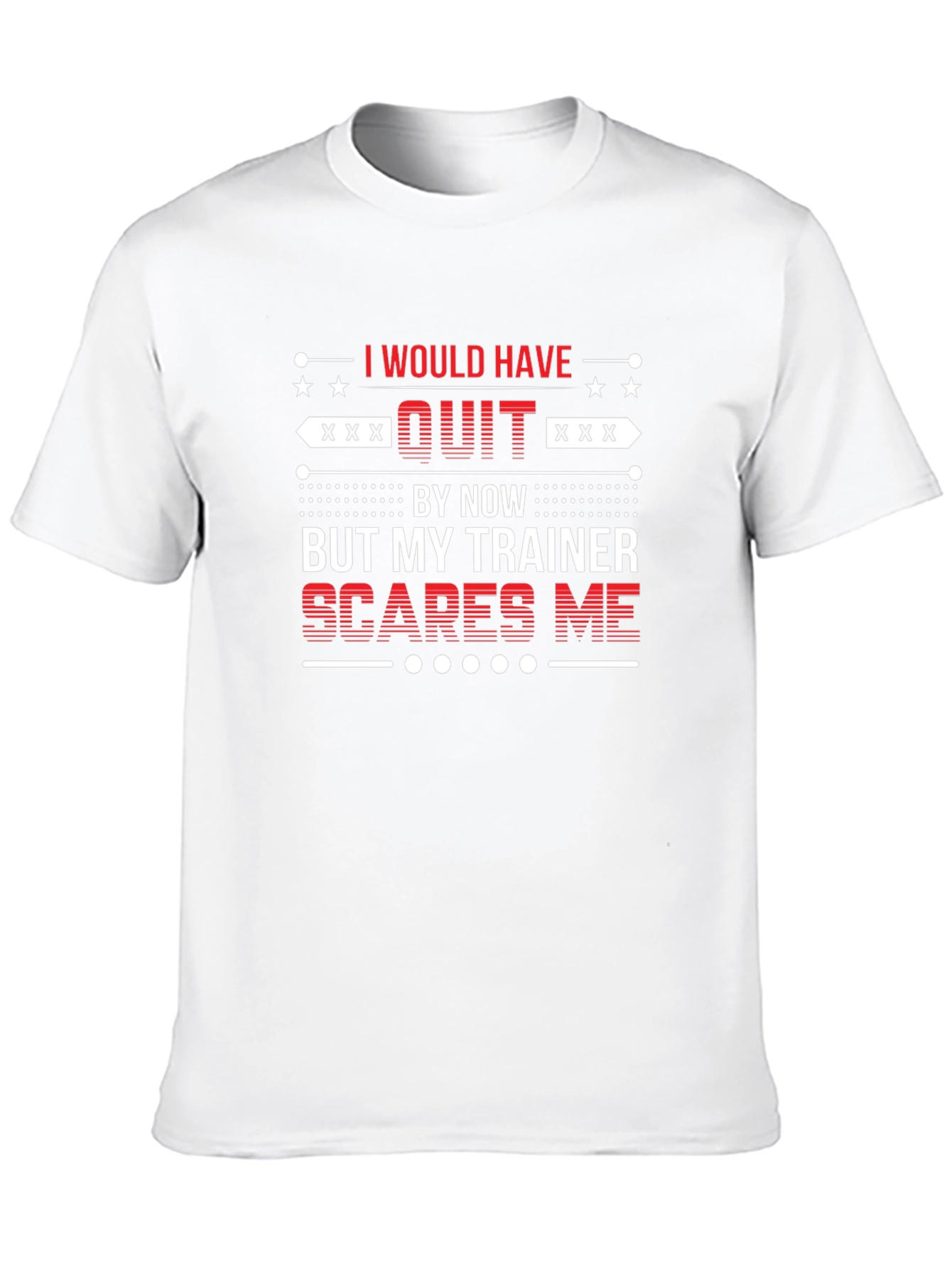 Black Trainer Scares Me Funny Workout T-Shirt view 10