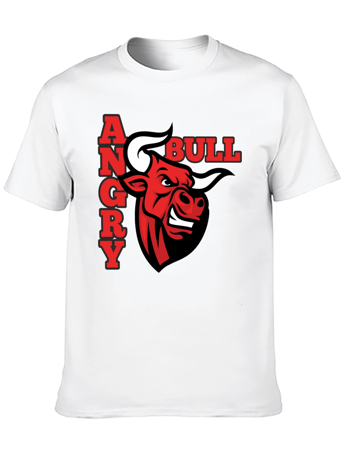 Black Angry Bull Graphic T-Shirt - Black Casual Tee view 10
