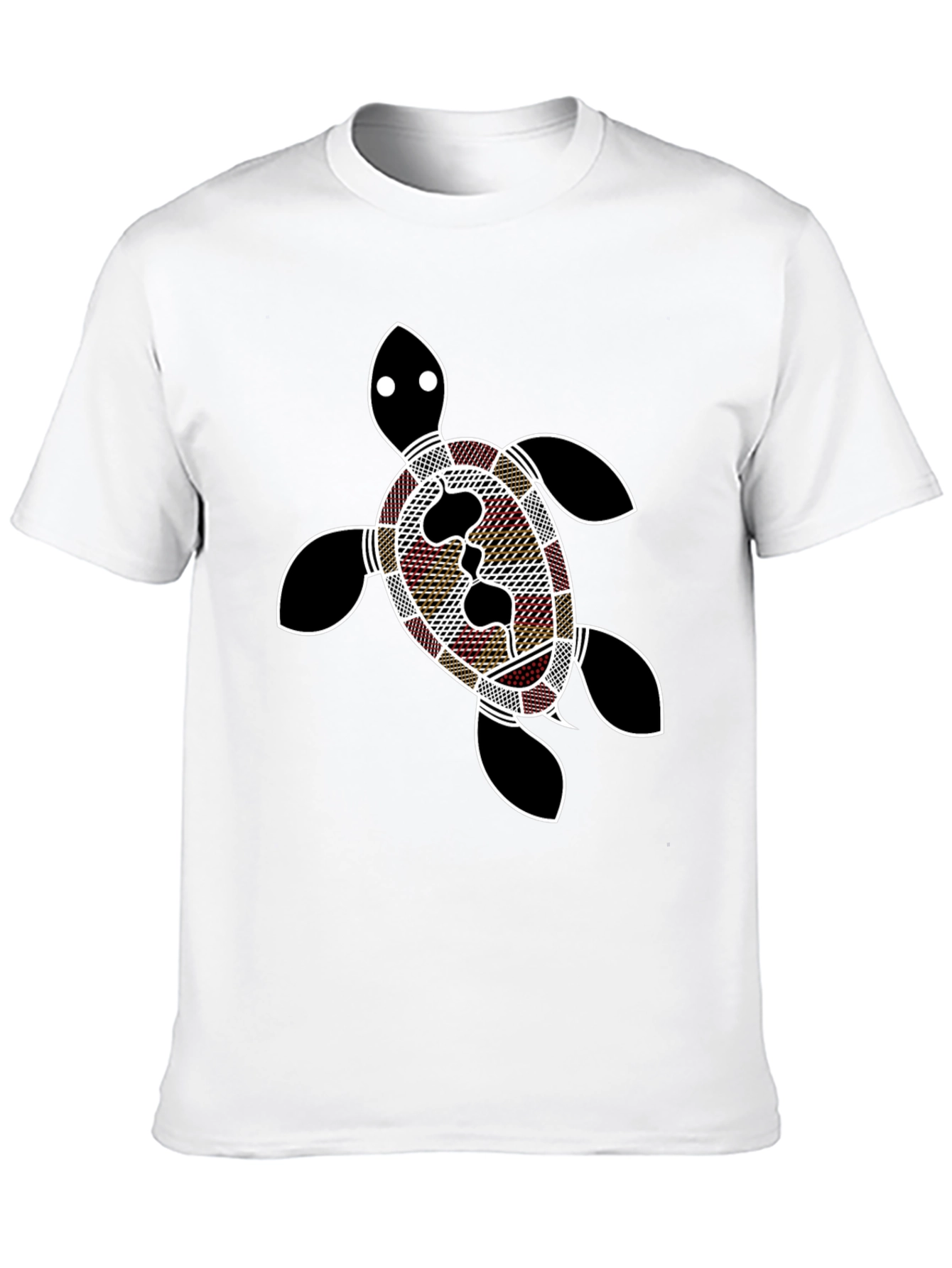 Black Turtle Print Black T-Shirt view 10