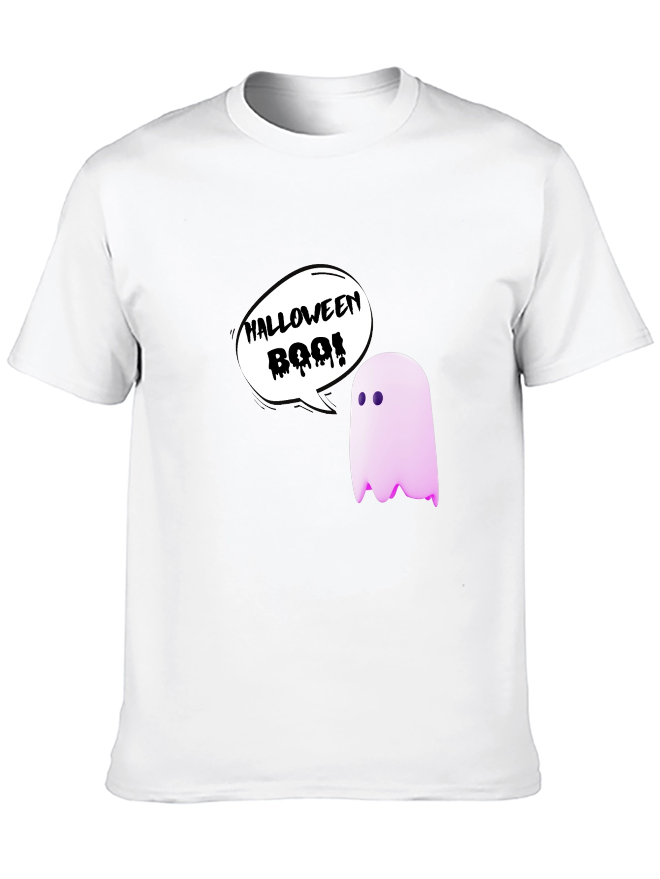 Black Halloween Ghost Boo! T-Shirt view 10