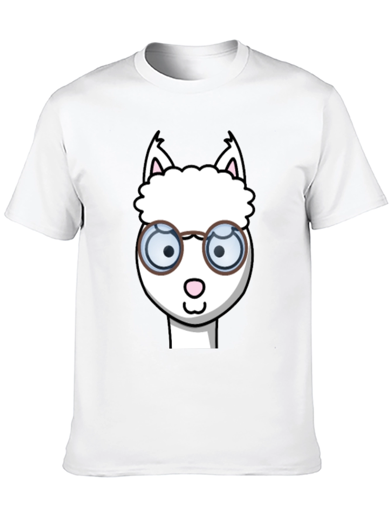 Black Alpaca T-Shirt - Funny Cartoon Design view 10