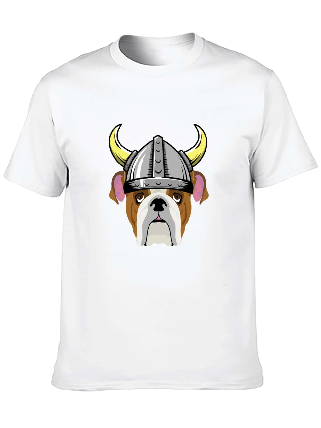 Black Bulldog Viking Helmet T-Shirt view 10