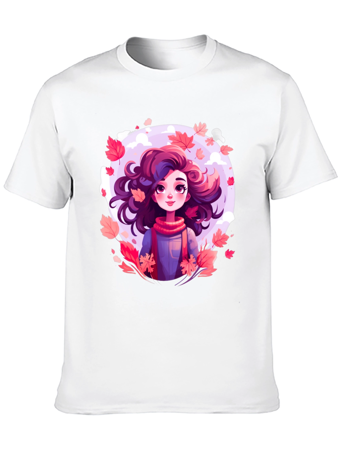 Black Autumn Girl T-Shirt - Unique Graphic Tee for Fall view 10