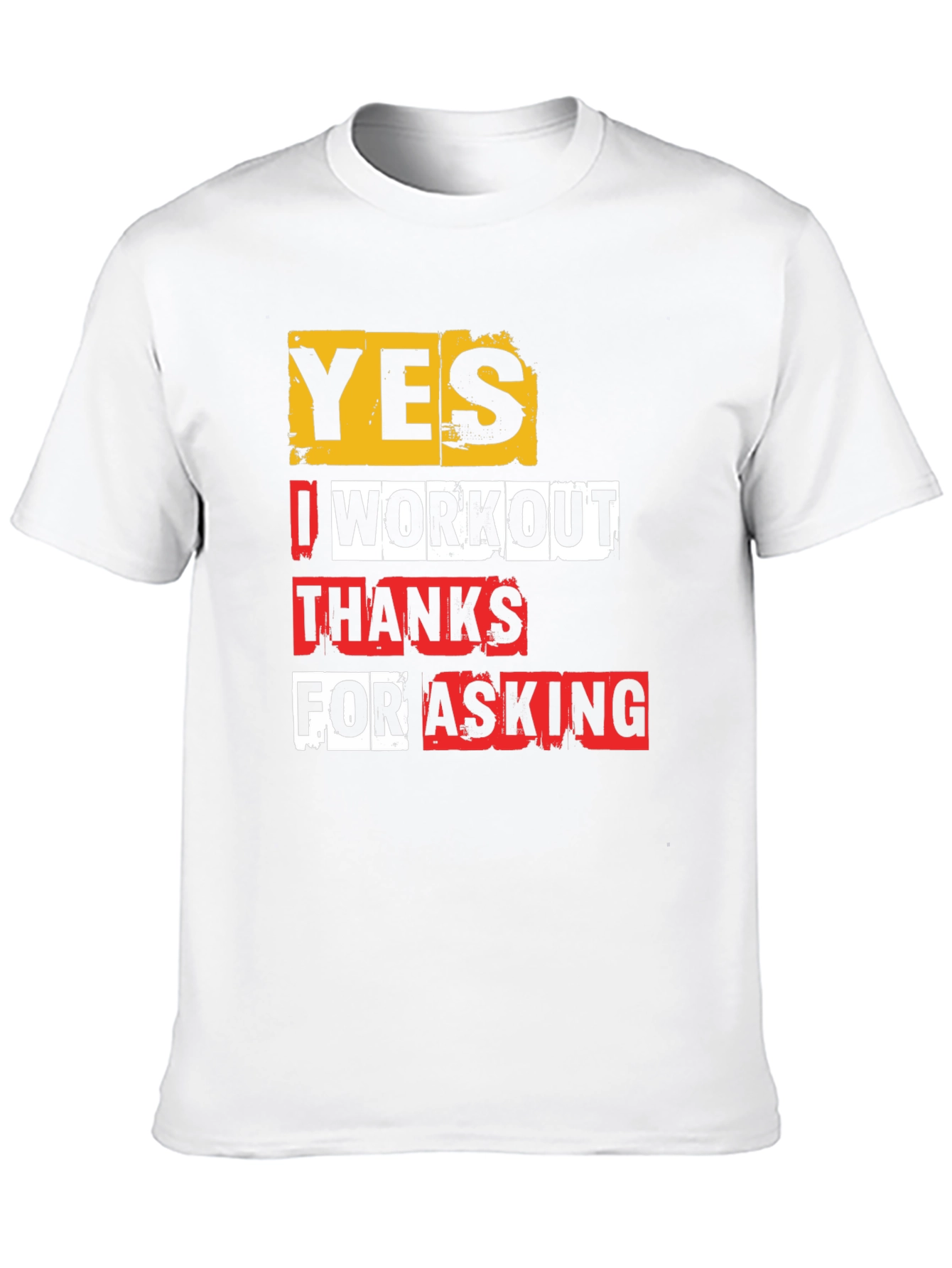 Black Workout Gym Shirt - Yes I Workout - Funny Fitness Tee view 10