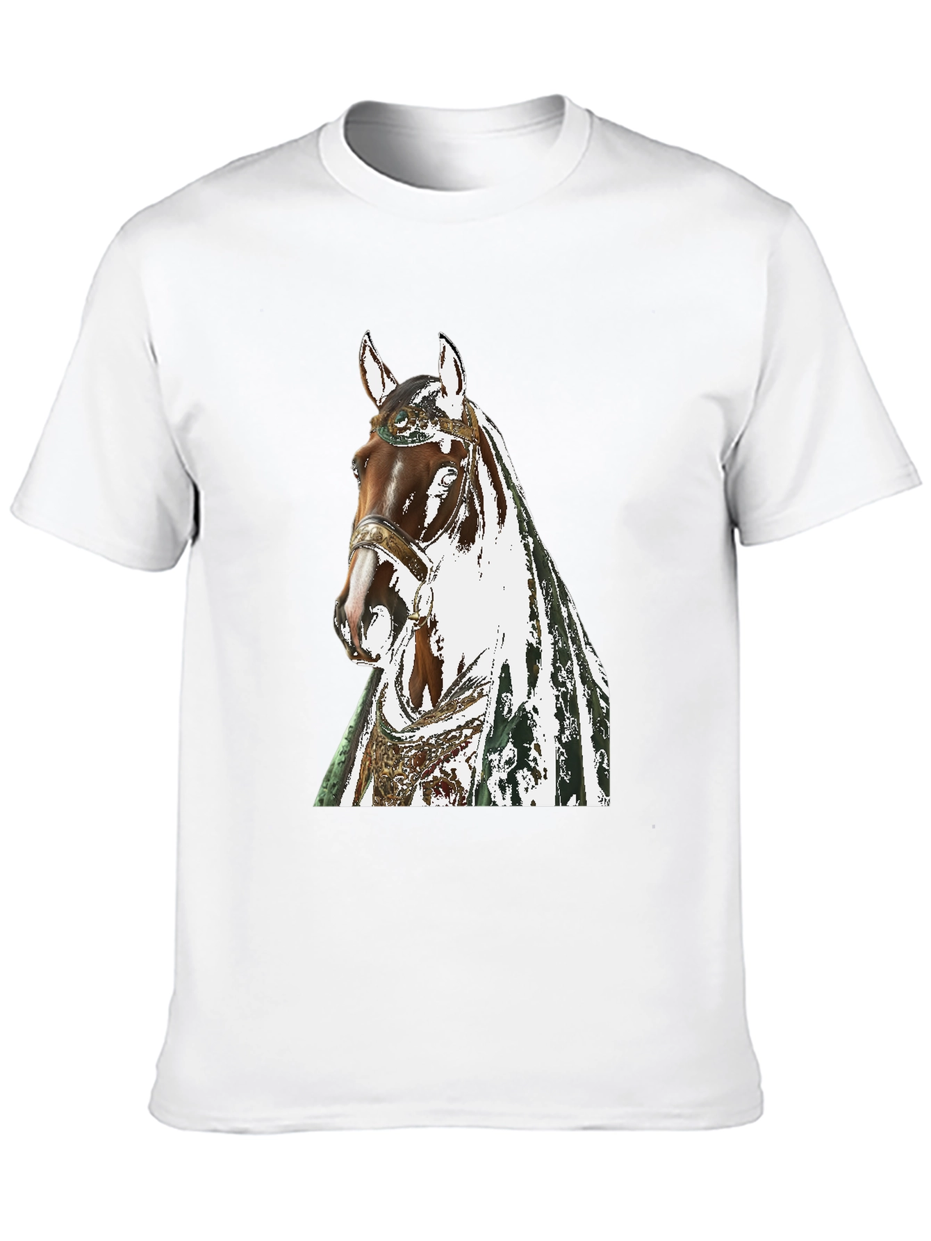 Black Horse Graphic Tee - Black Cotton T-Shirt view 10