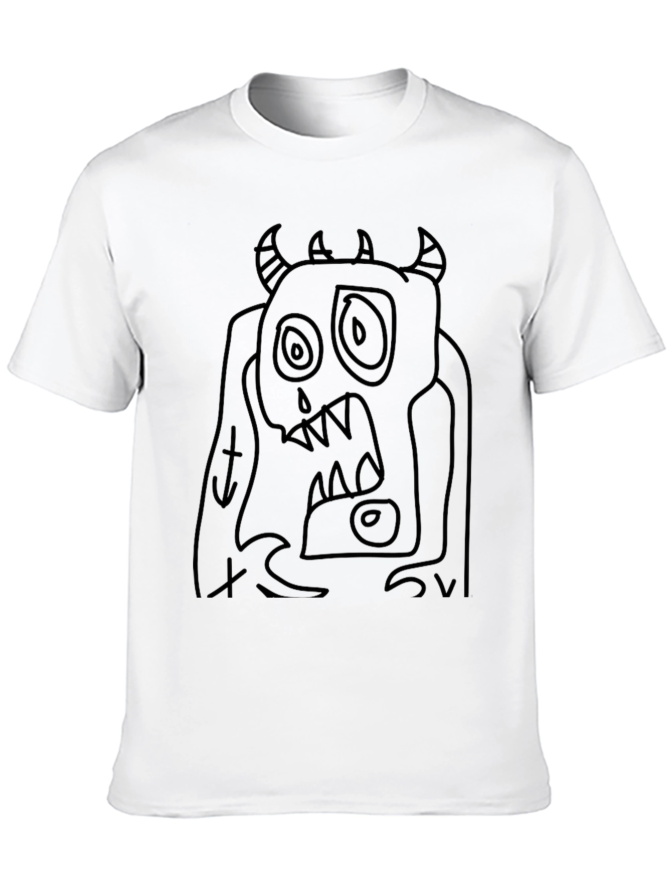 Black Monster Graphic Black T-Shirt view 10