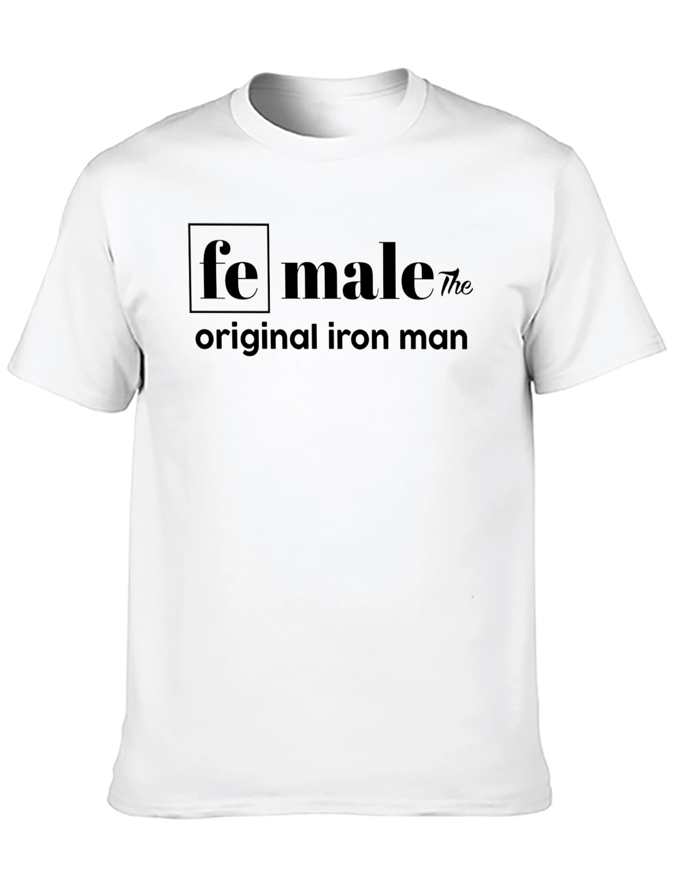 Black Fe-male The Original Iron Man Black T-Shirt view 10