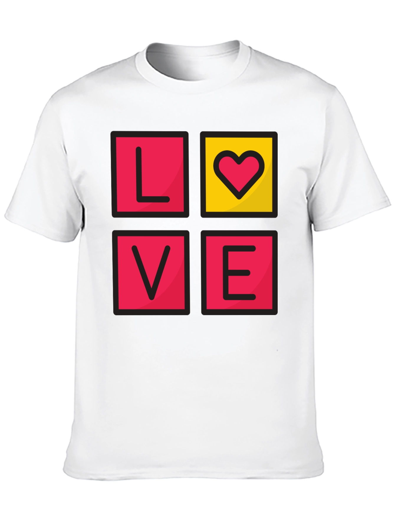 Black LOVE Graphic Tee - Men's Black T-Shirt view 10