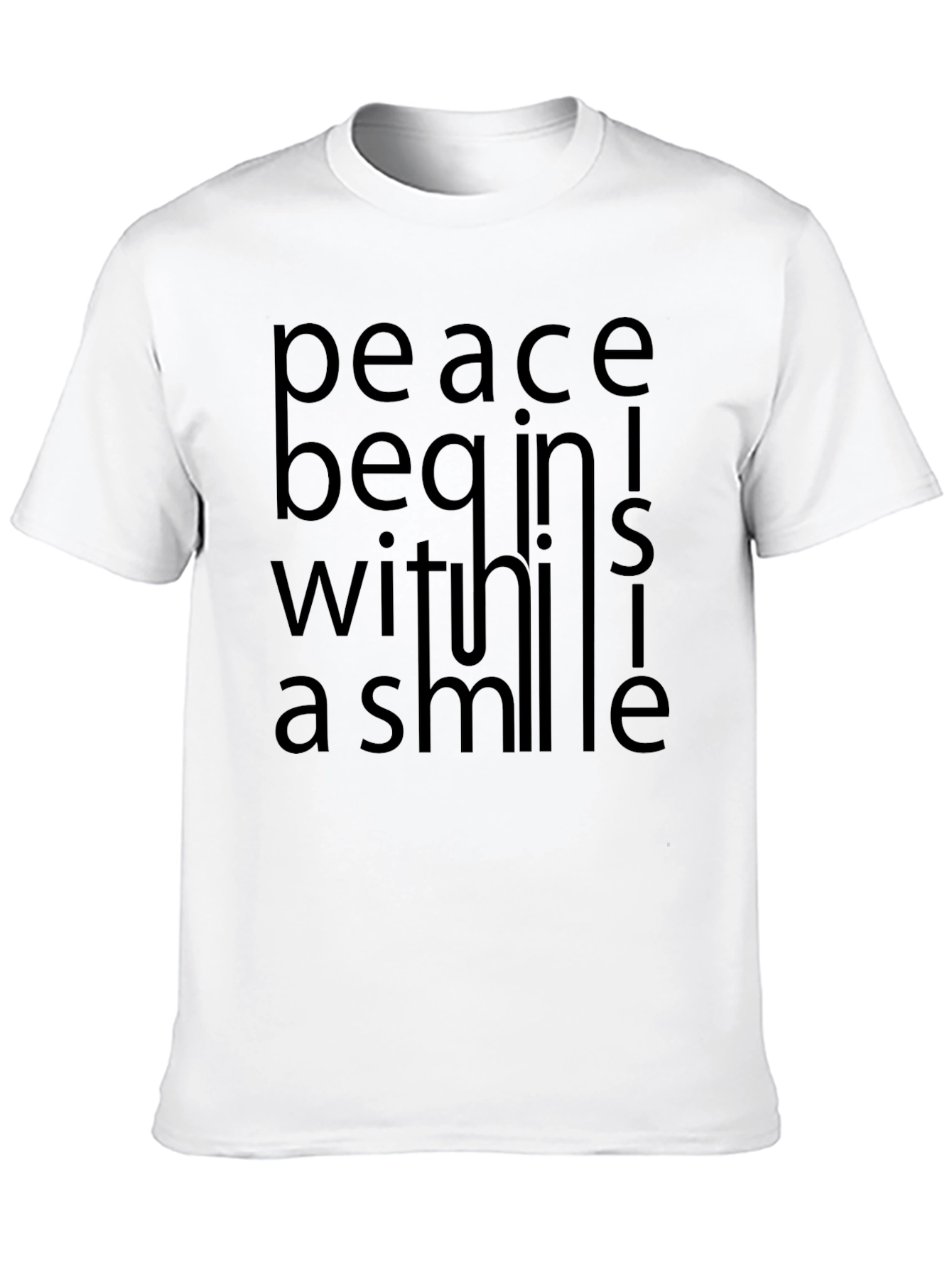 Black Peace Begins Within T-Shirt - Inspirational Graphic Tee view 10