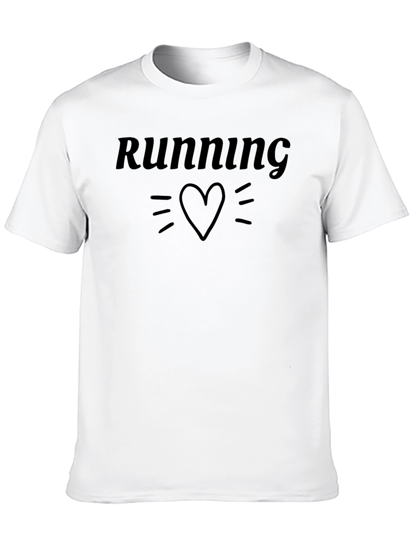 Black Running Heart Graphic T-Shirt view 10
