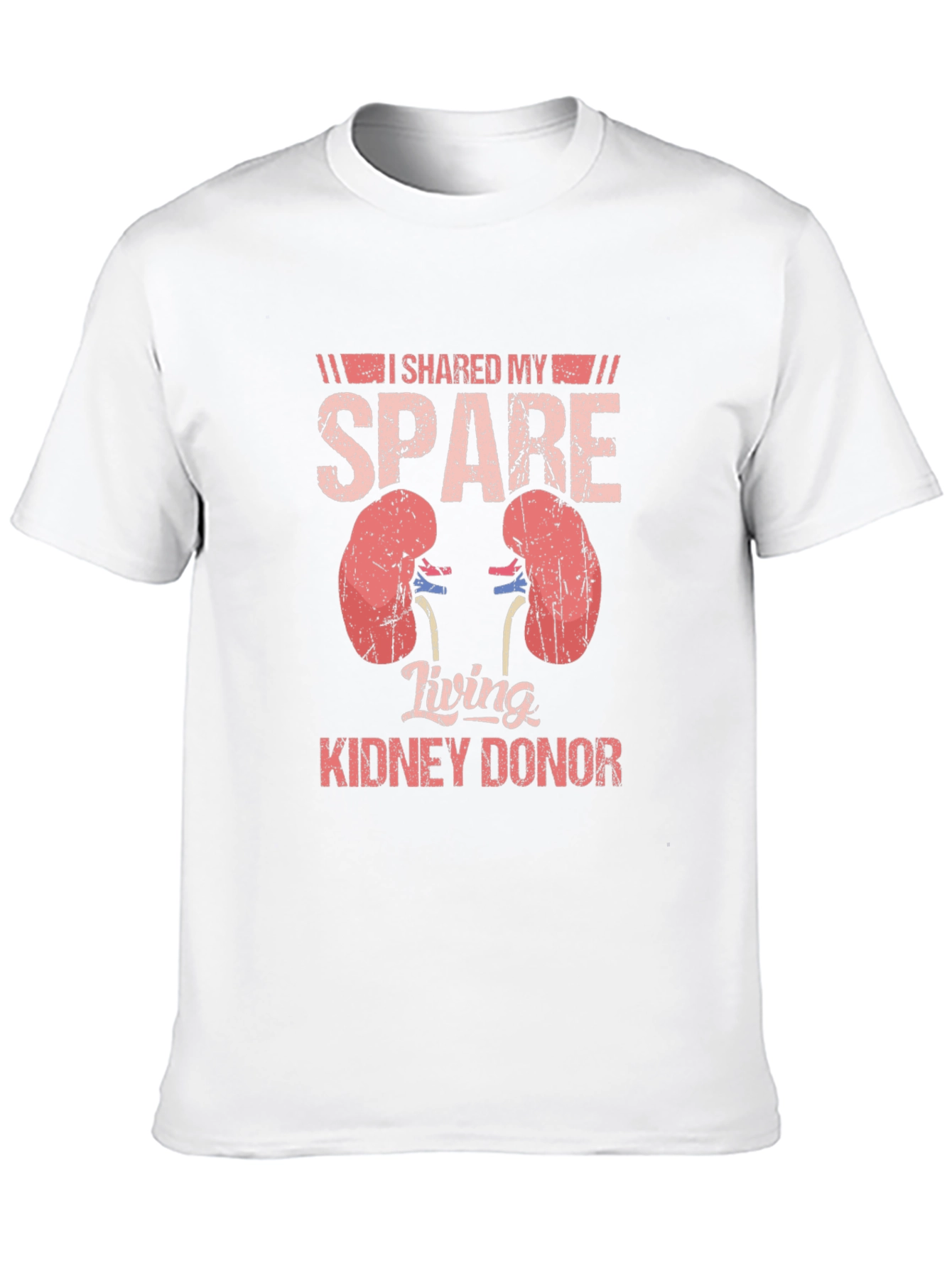 Black Spare Kidney Donor T-Shirt - Organ Donation Awareness Tee view 10