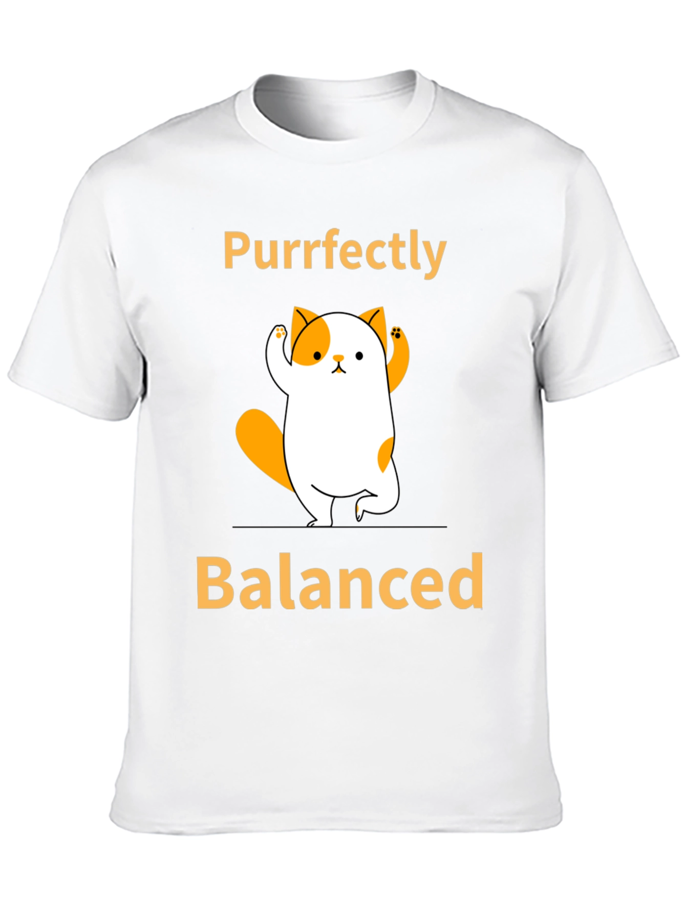 Black Purrfectly Balanced Yoga Cat Graphic T-Shirt view 10