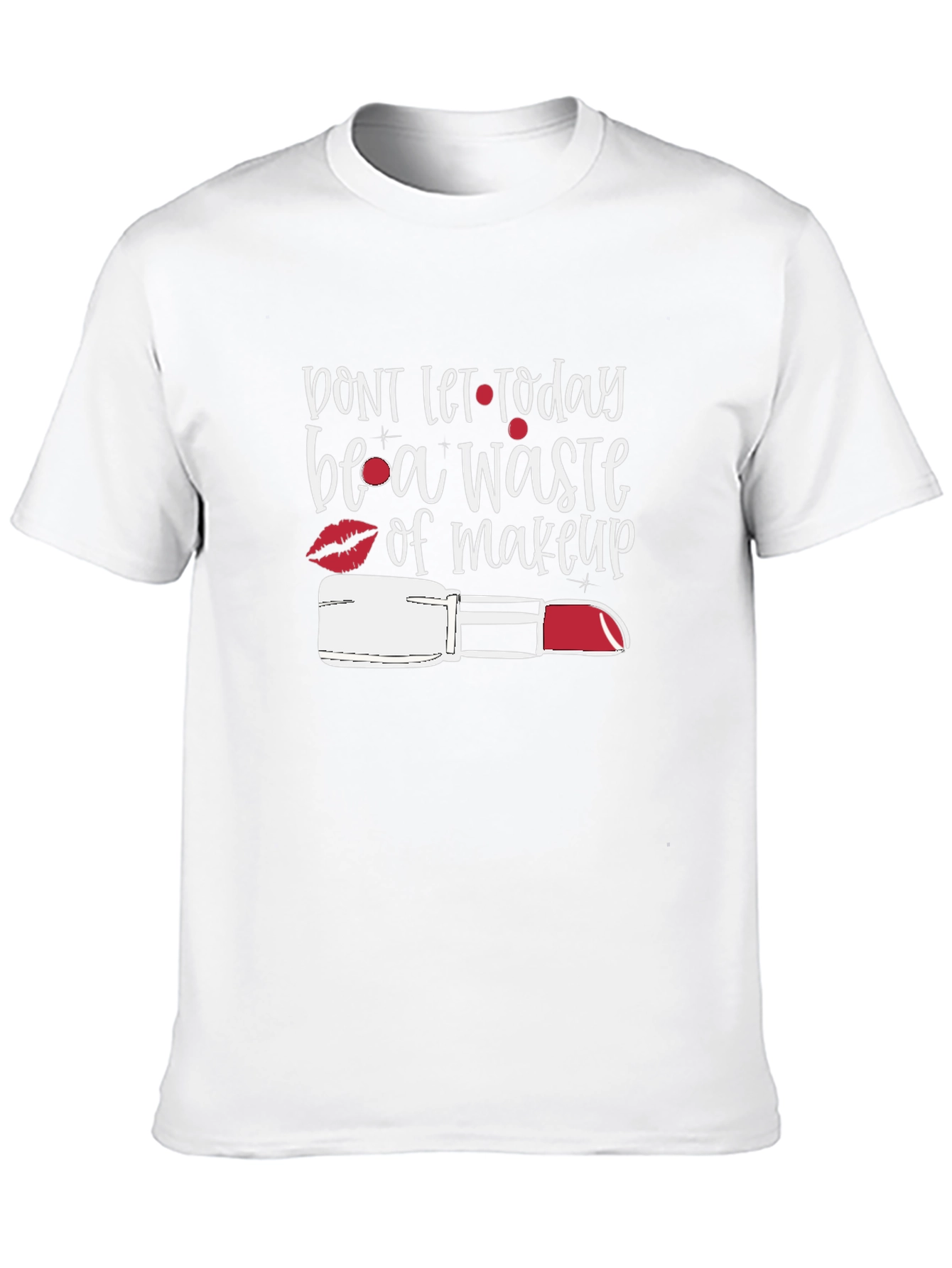 Black Makeup Lover's Tee: "Don't Let Today Be a Waste" view 10