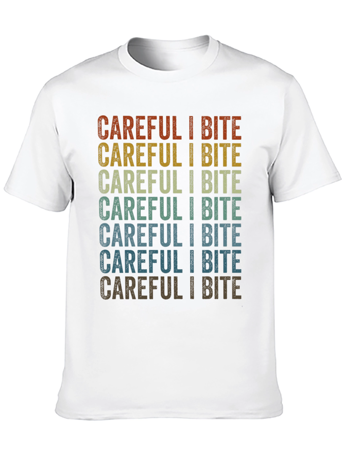 Black Careful I Bite Graphic T-Shirt - Retro Style view 10