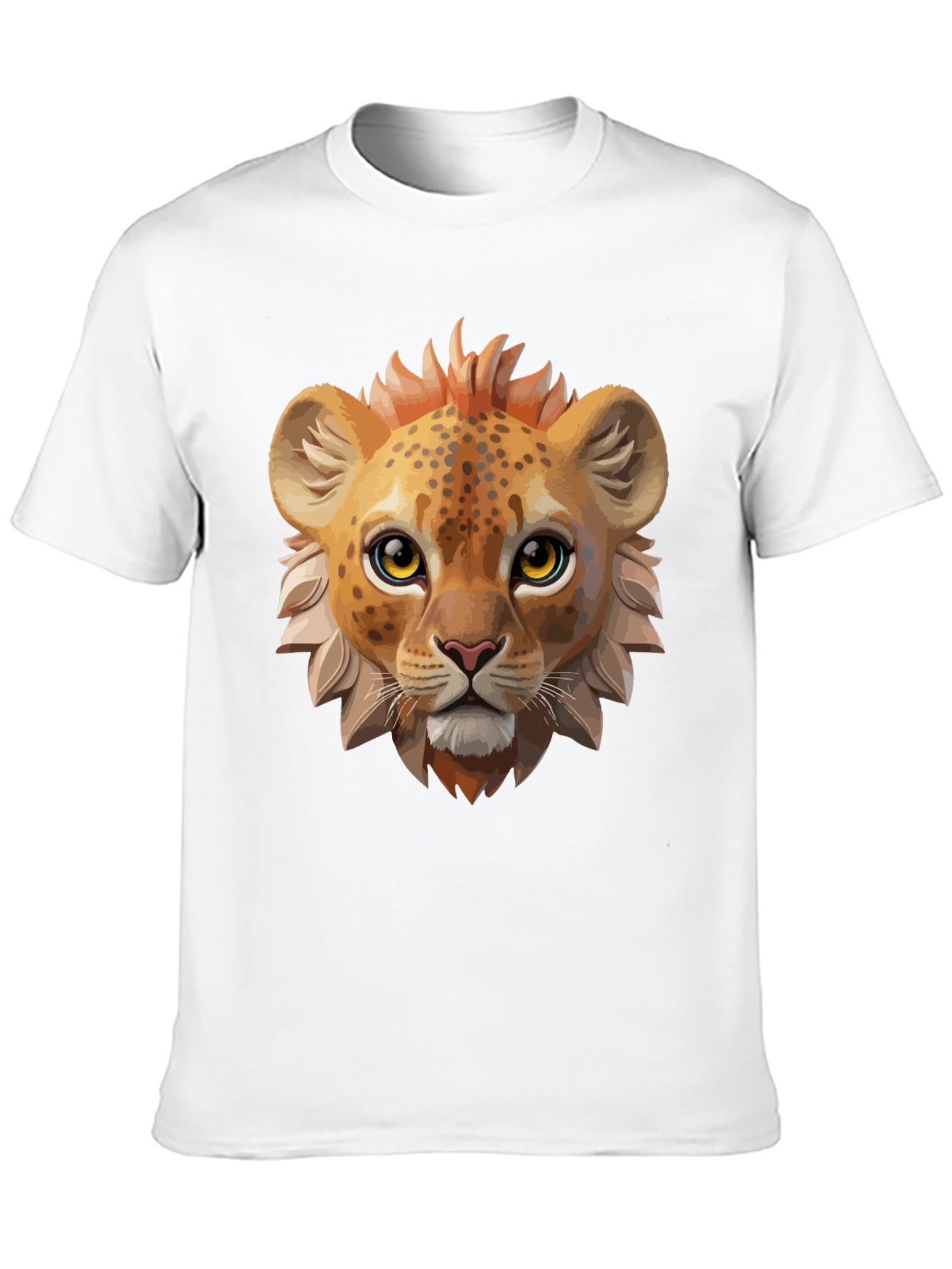 Black Lion Cub Graphic Tee - Black Cotton Shirt view 10