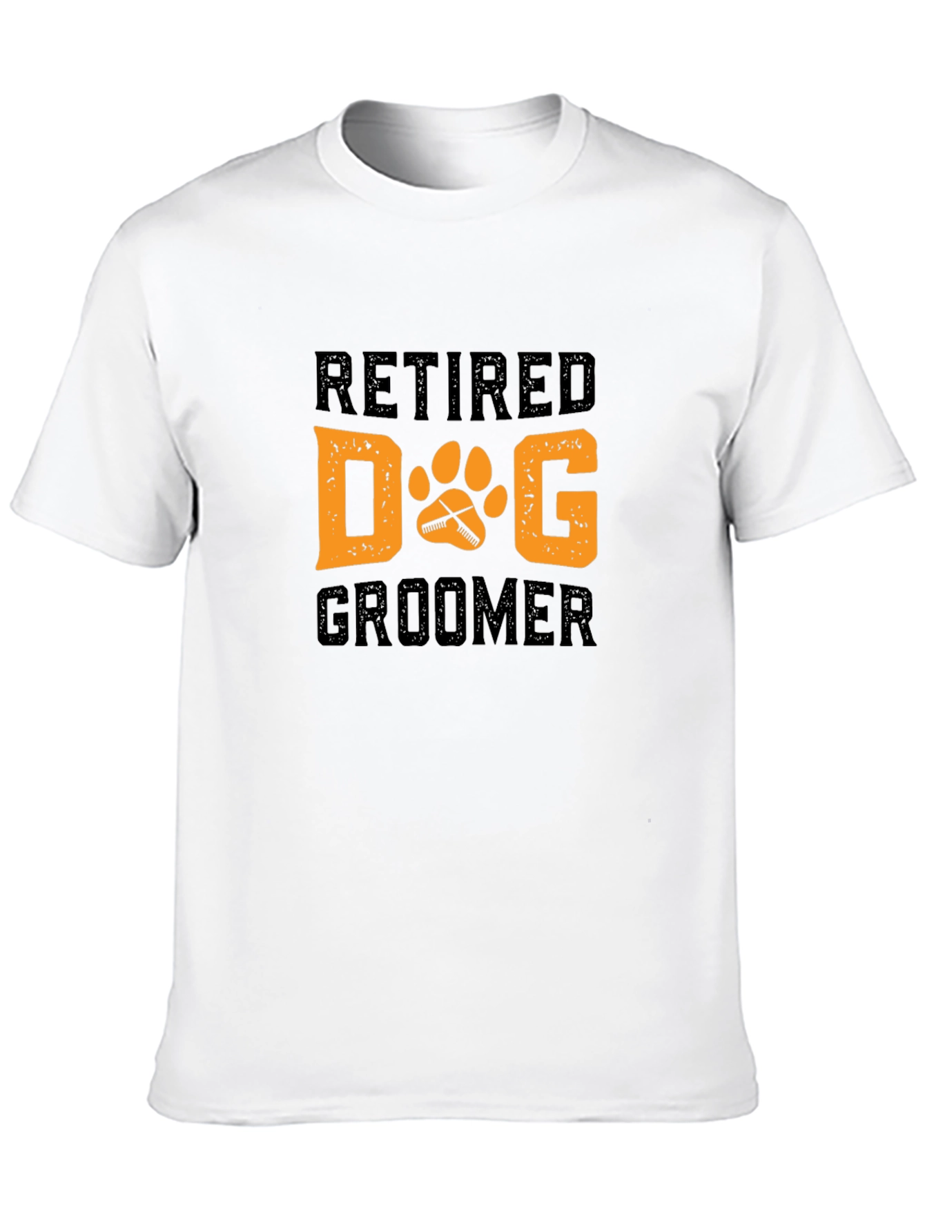 Black Retired Dog Groomer Graphic T-Shirt view 10