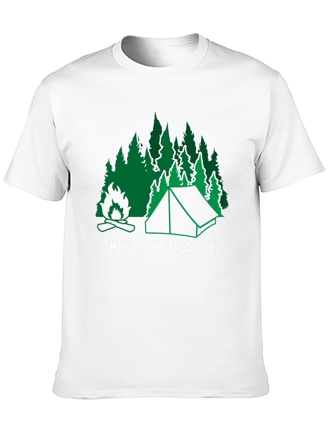 Black Camping Therapy Graphic Tee - Nature Adventure Shirt view 10