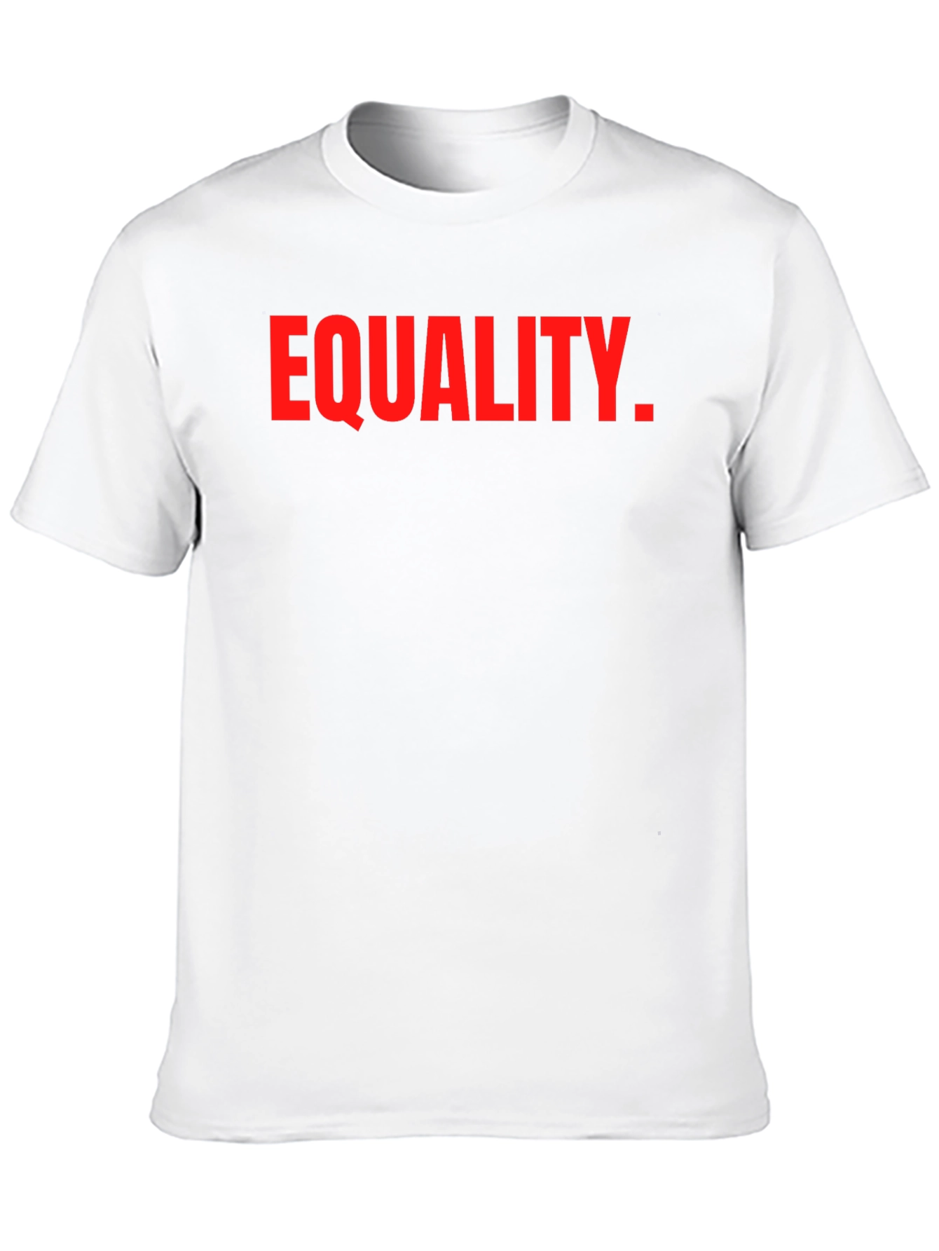 Black Equality T-Shirt - Red Print on Black view 10