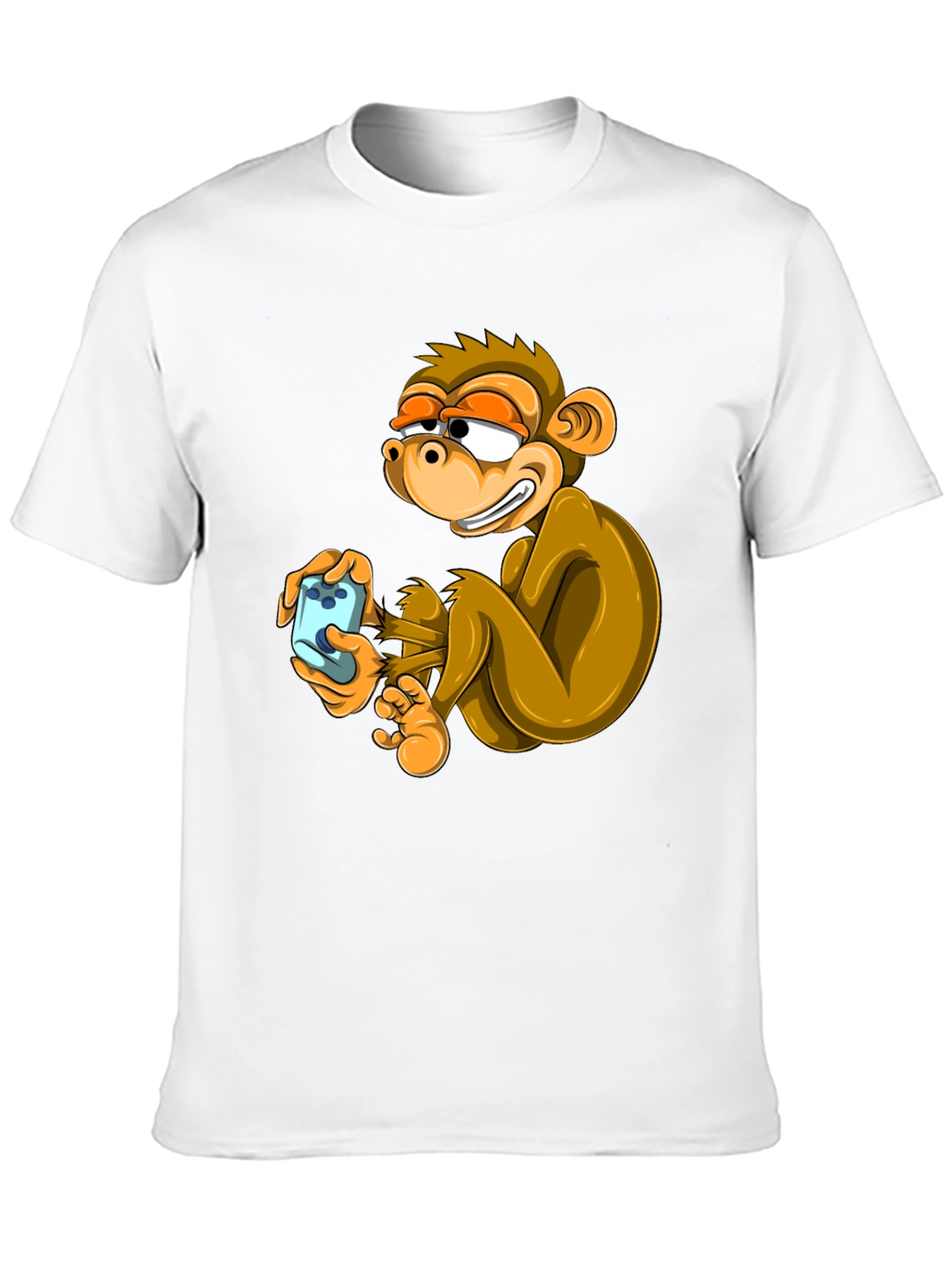 Black Funny Monkey Graphic Tee - Black Cotton T-Shirt view 10