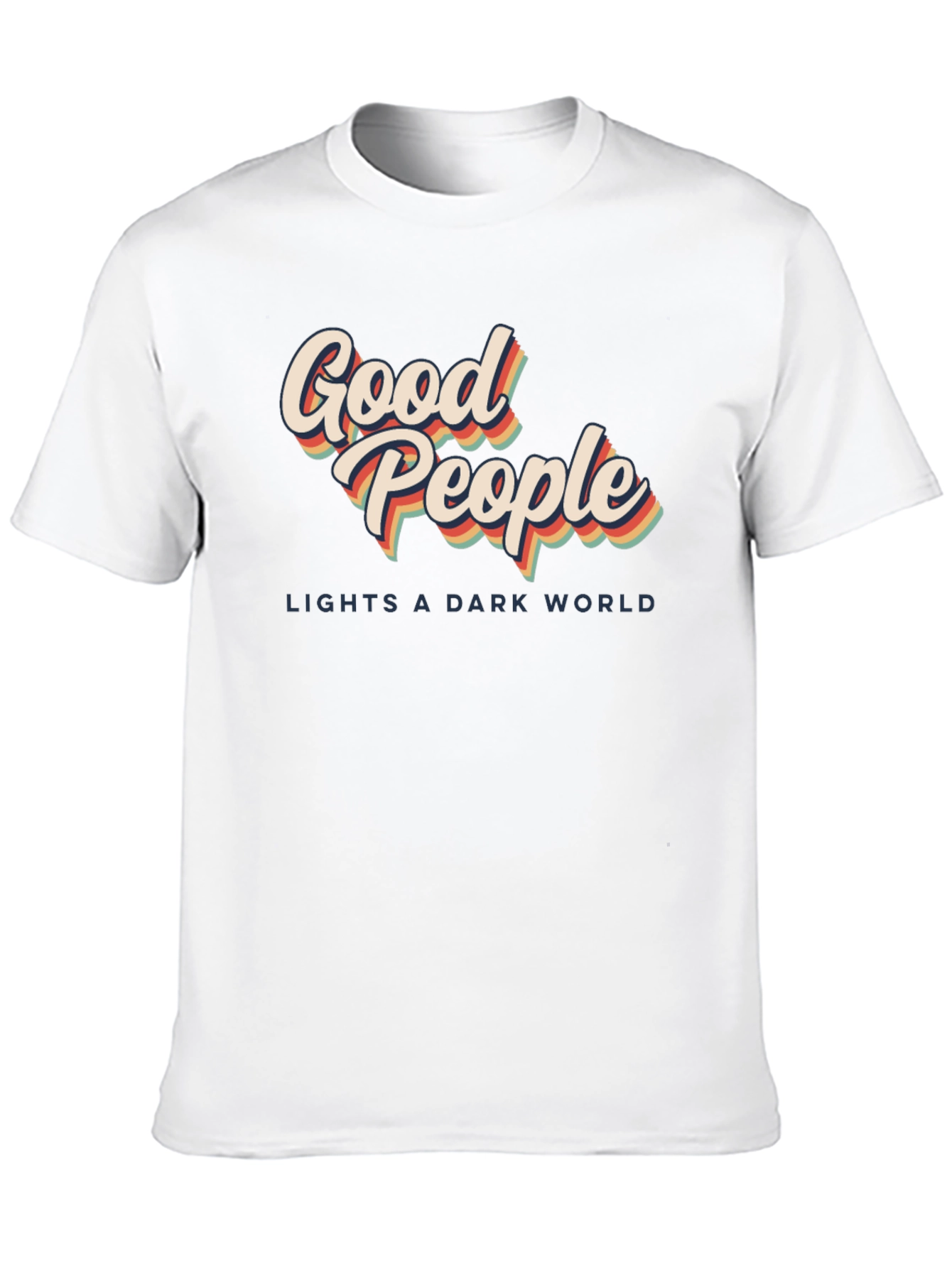 Black Good People Retro Graphic T-Shirt - Lights A Dark World view 10