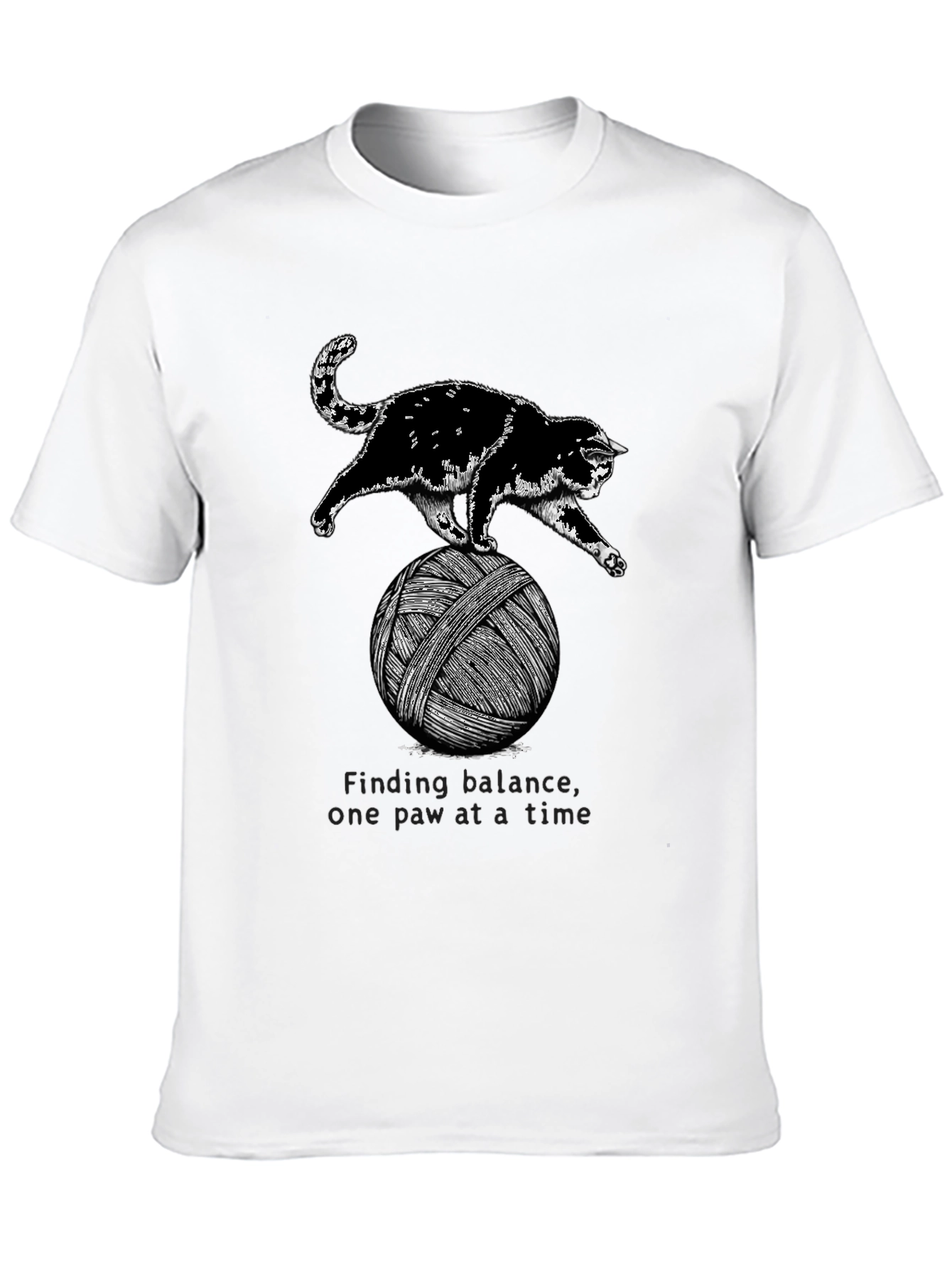 Black Cat Balancing Act T-Shirt view 10