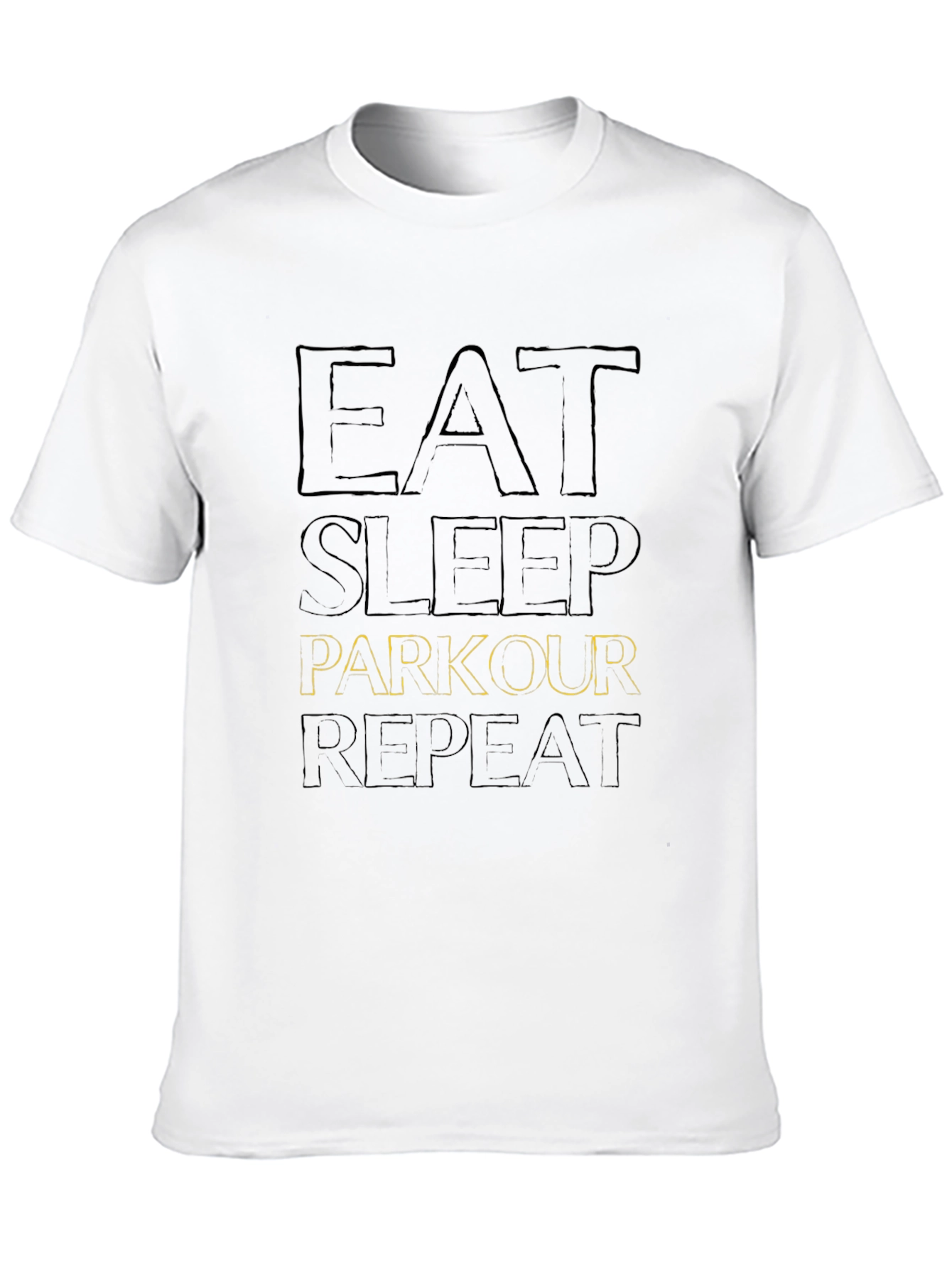 Black Eat Sleep Parkour Repeat Black T-Shirt view 10