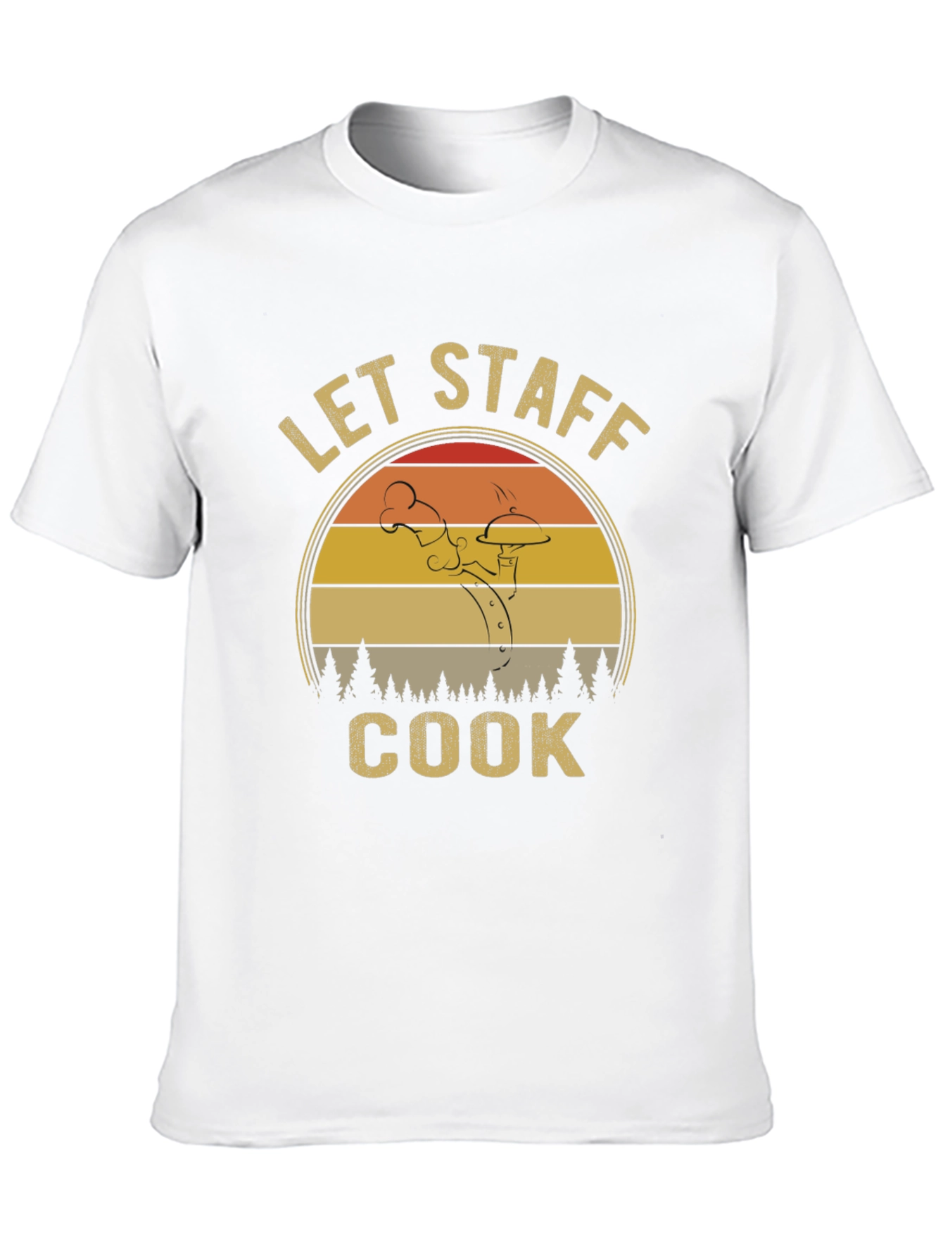 Black Let Staff Cook T-Shirt - Retro Chef Design view 10
