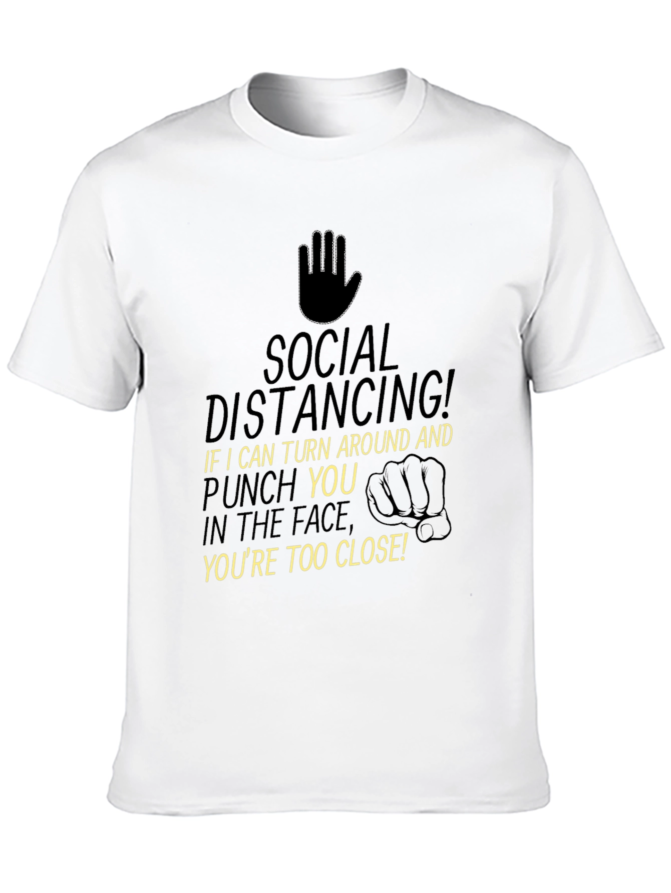Black Social Distancing T-Shirt - Funny Quarantine Tee view 10