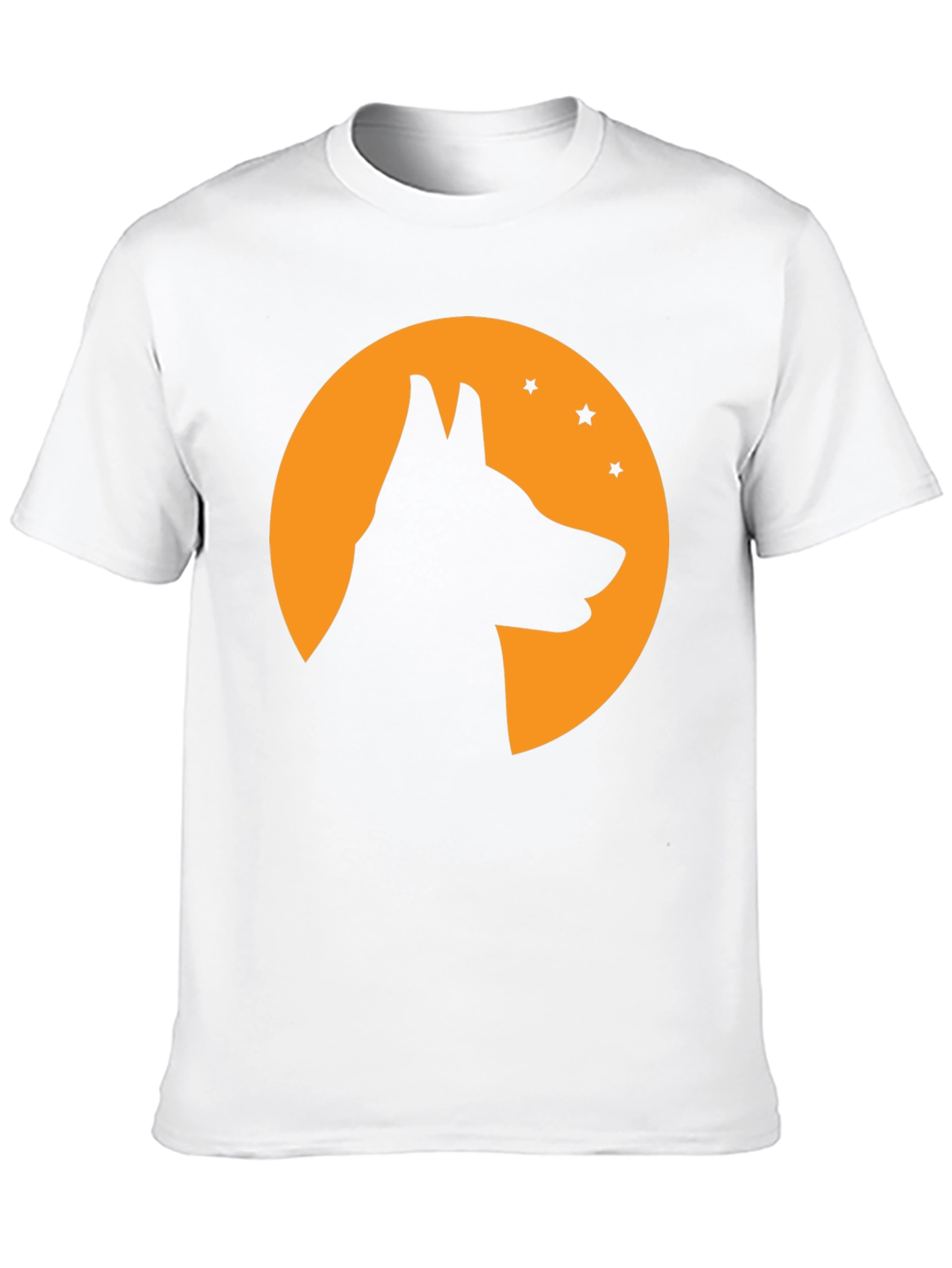 Black Dog Silhouette Moon T-Shirt - Halloween Tee view 10