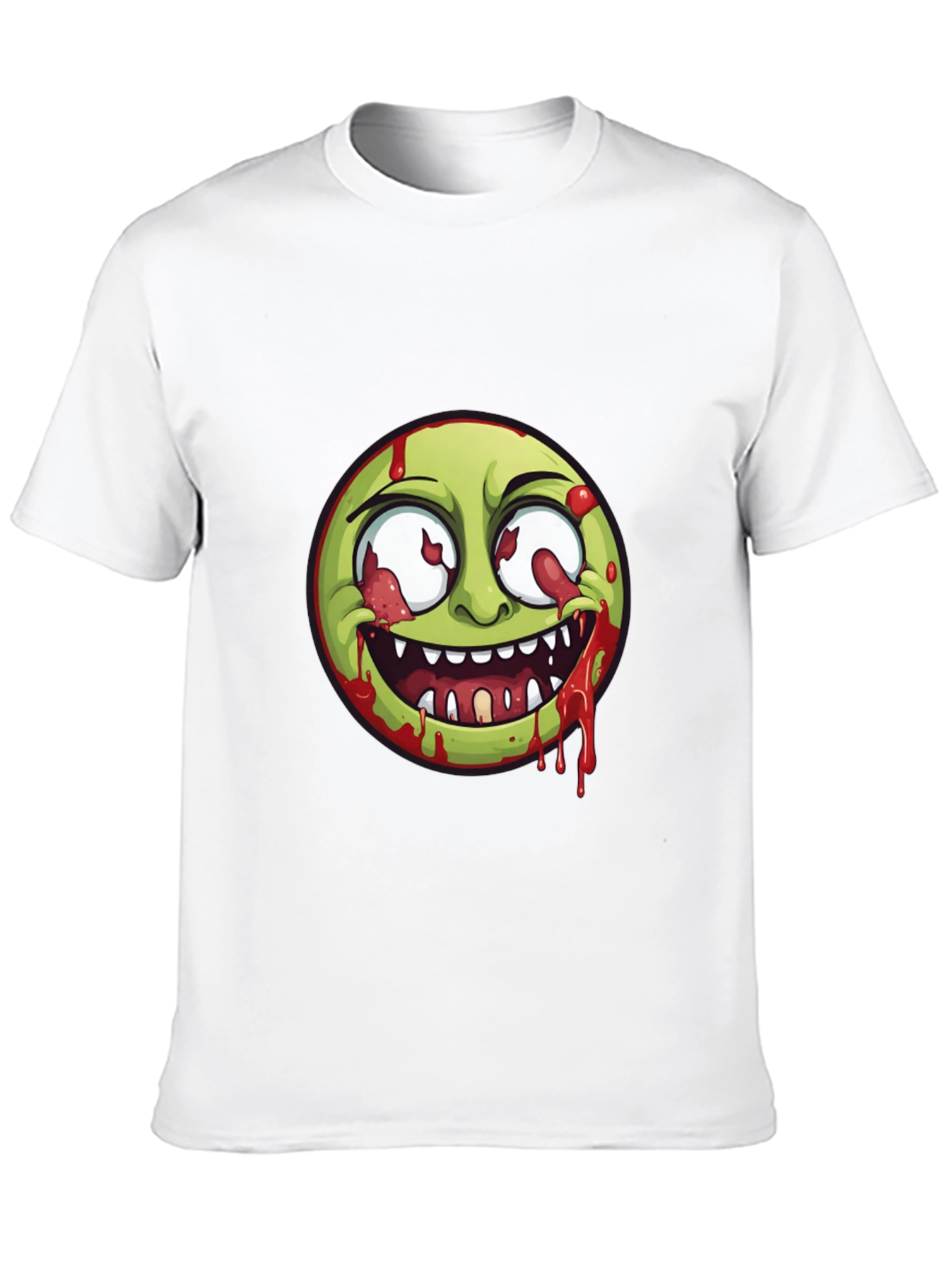Black Zombie Emoji Graphic Print T-Shirt view 10