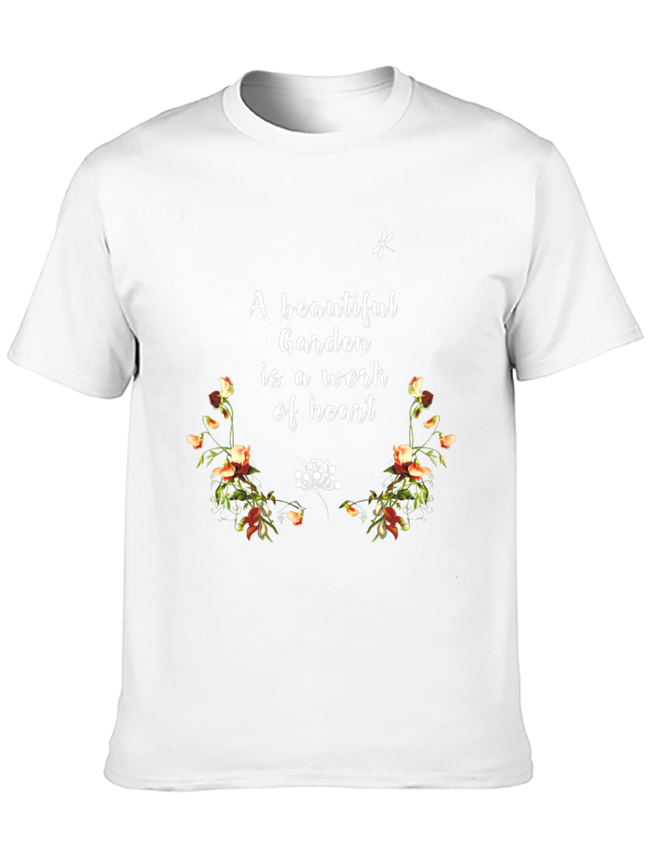 Black Beautiful Garden T-Shirt view 10
