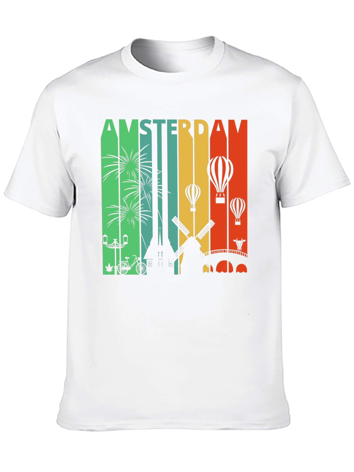 Black Amsterdam Cityscape Graphic Tee view 10