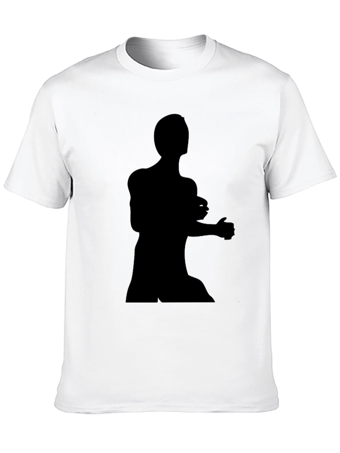 Black Black Silhouette Graphic Tee - Men's Casual Shirt view 10