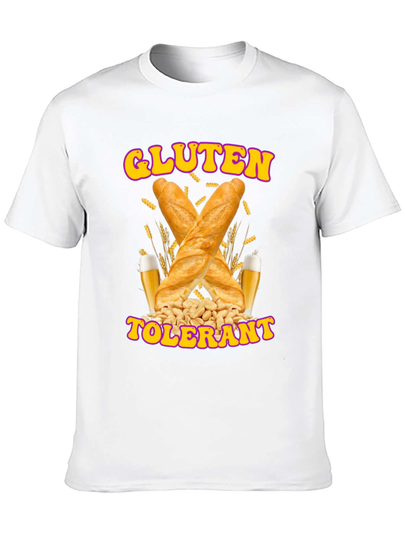 Black Gluten Tolerant Graphic Tee - Novelty T-Shirt view 10