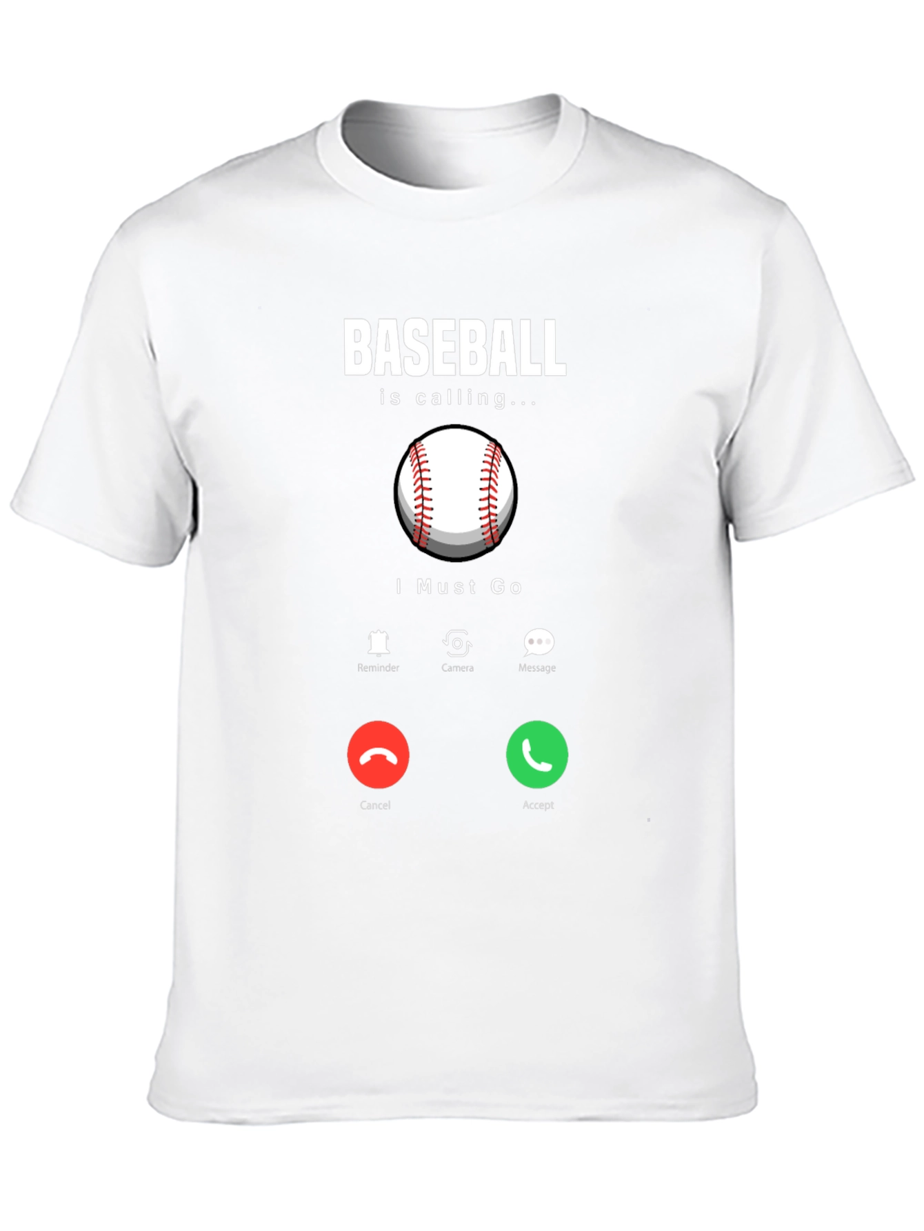 Black Baseball Calling T-Shirt Funny Baseball Lover Tee view 10