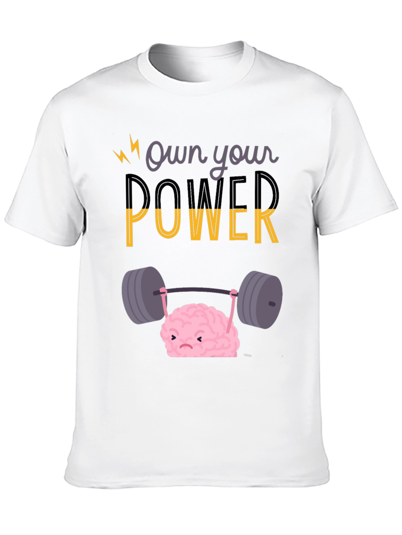 Black Own Your Power T-Shirt - Brain Lifting Weights view 10