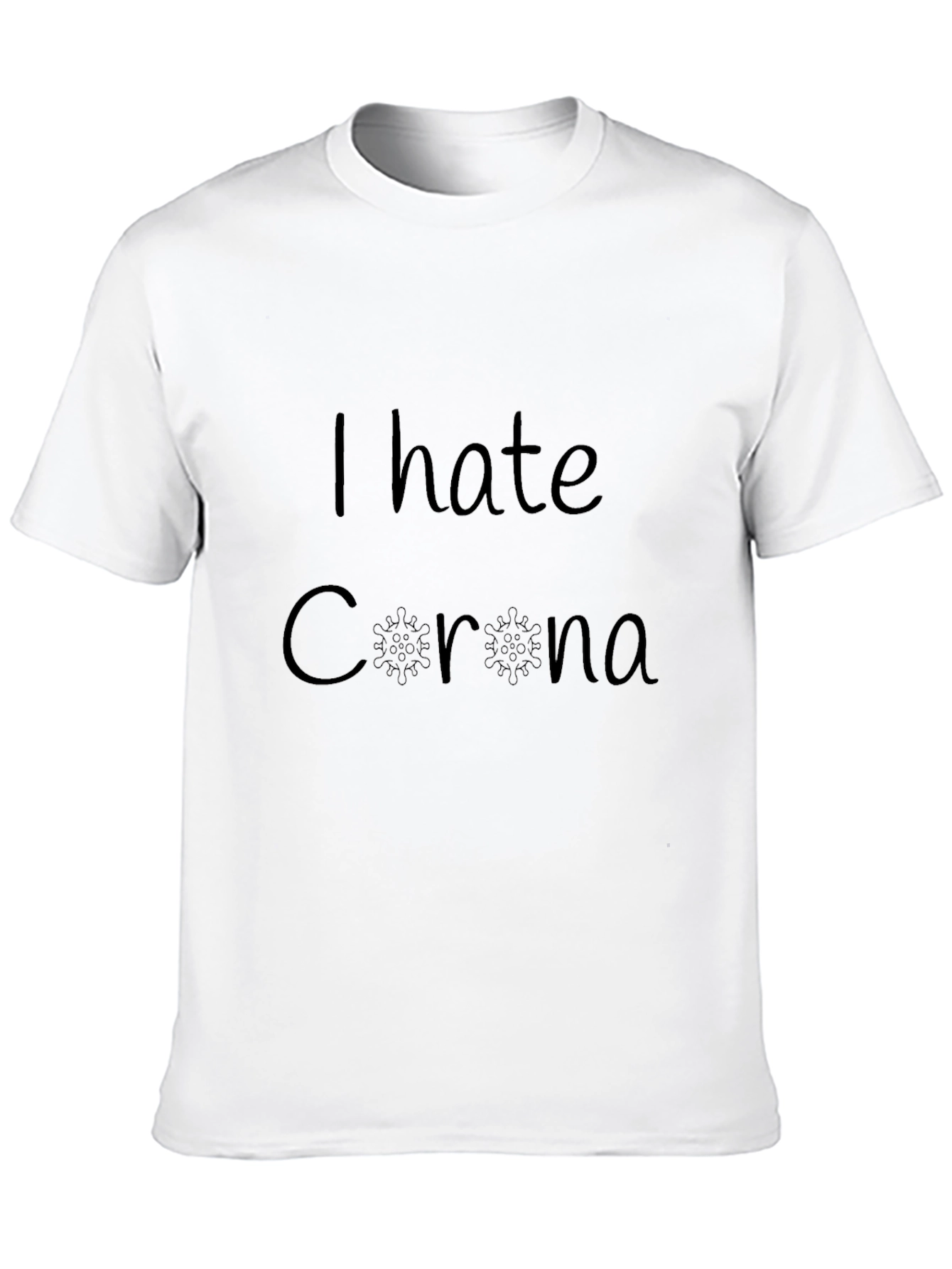 Black I Hate Corona Black T-Shirt view 10