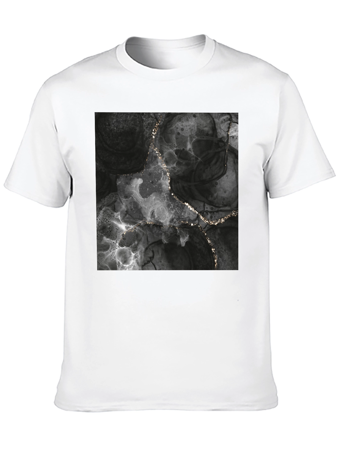 Black Abstract Art Black T-Shirt view 10