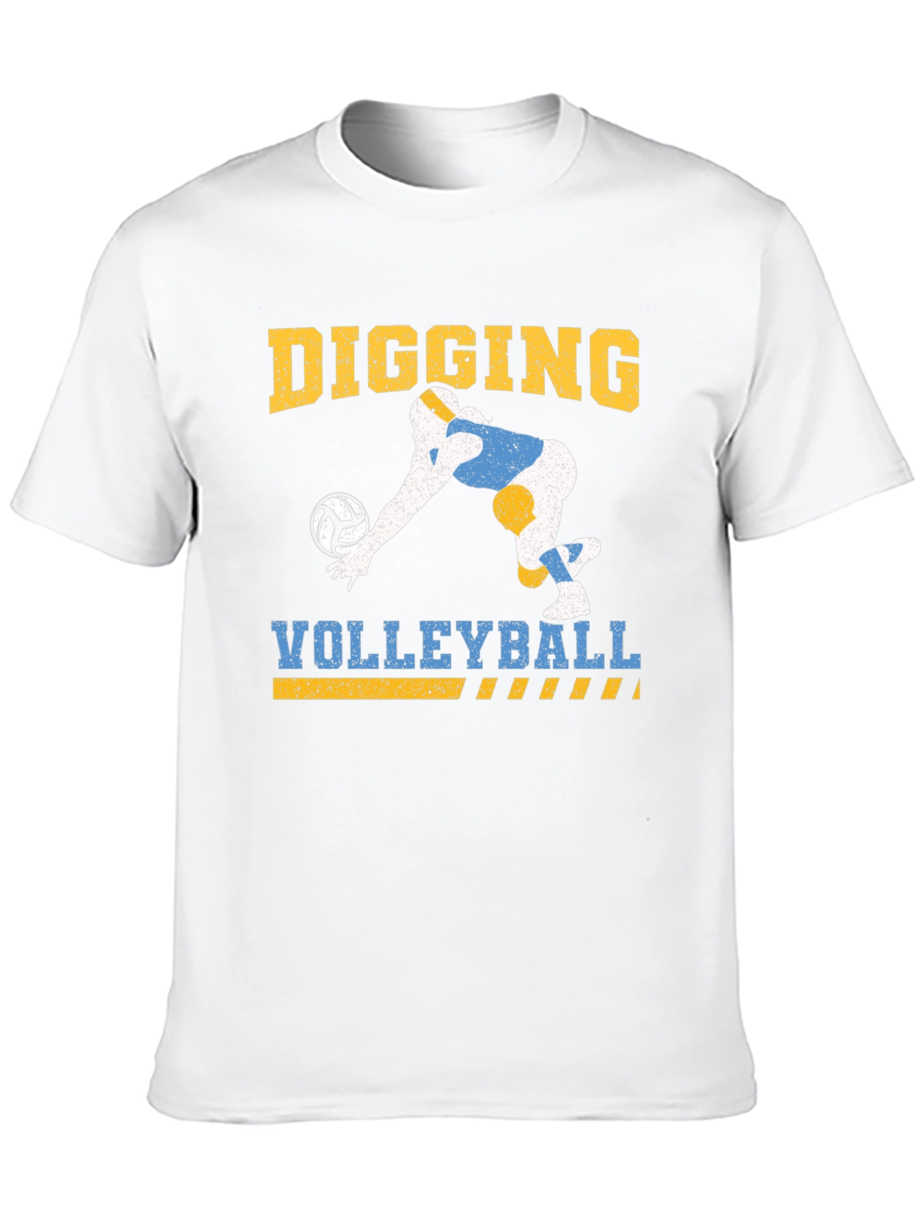 Black Digging Volleyball Graphic Tee - Black view 10