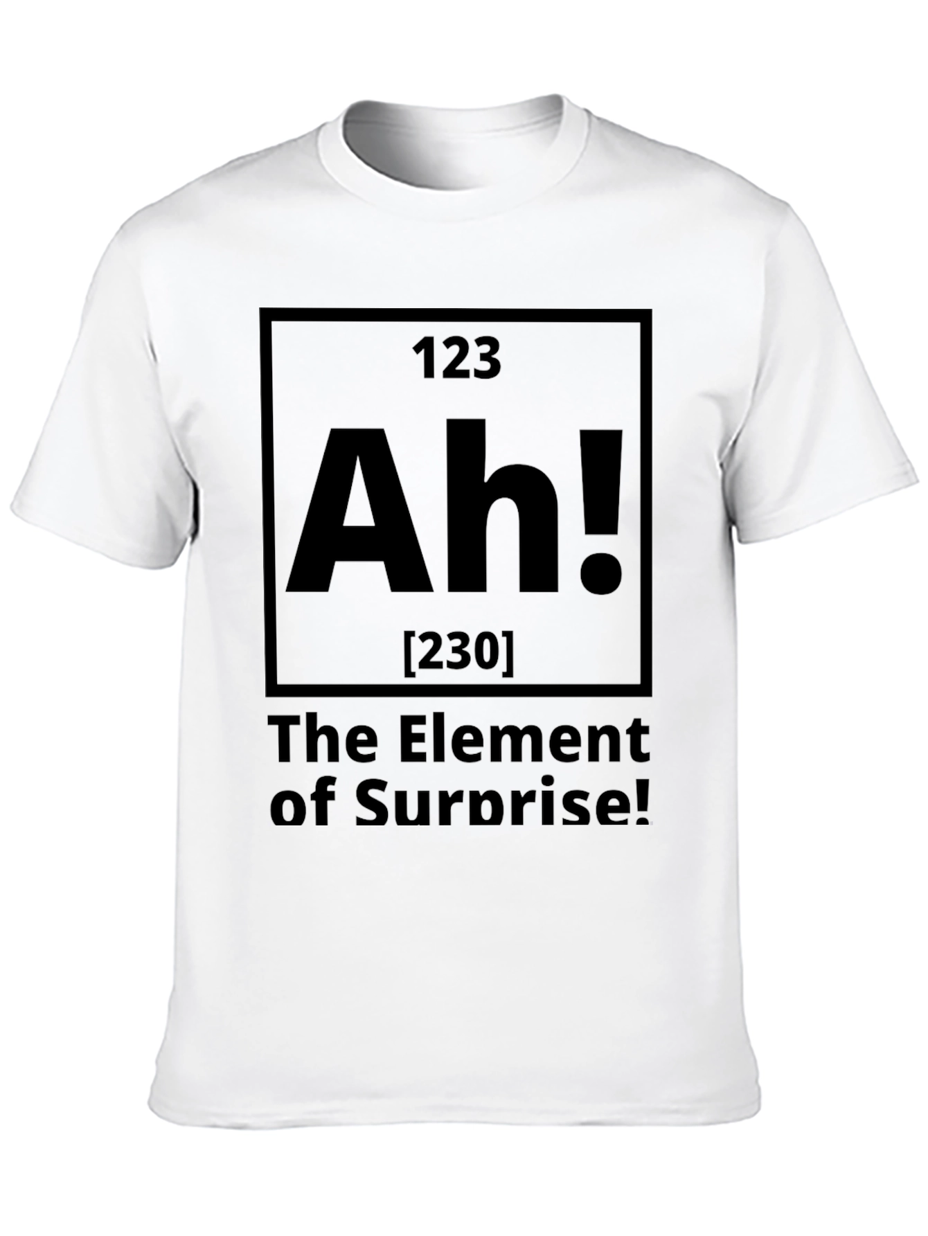 Black Element of Surprise - Funny Graphic Tee view 10