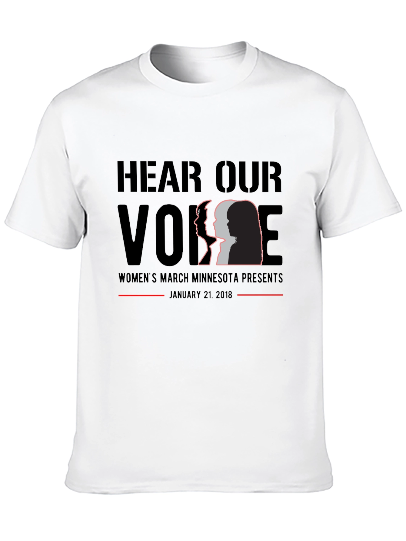 Hear Our Voice Women's March Black T-Shirt - 10