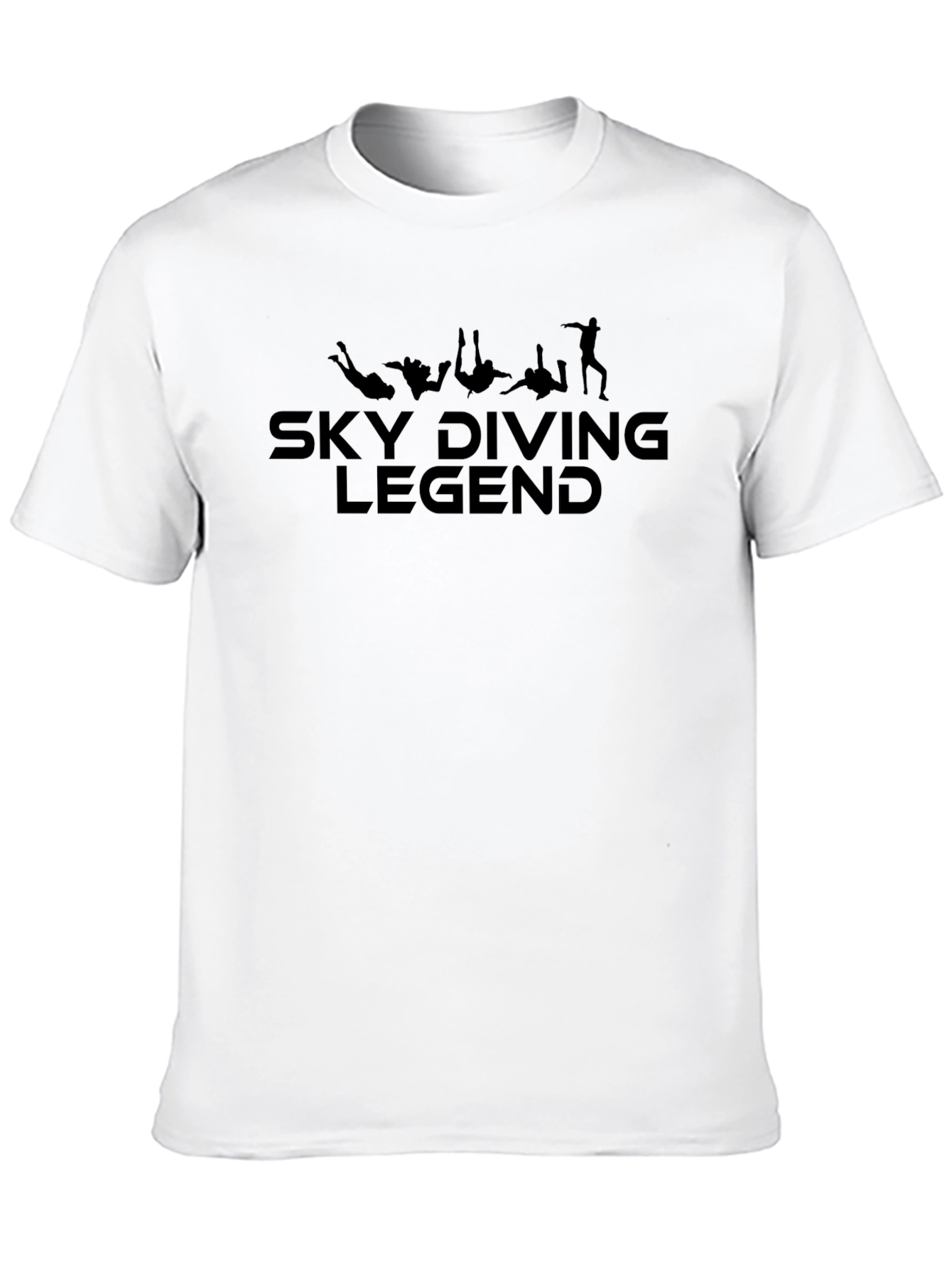 Black Skydiving Legend Black Graphic T-Shirt view 10