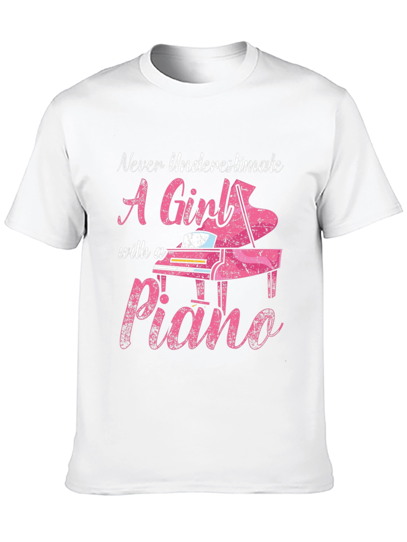 Black Never Underestimate A Girl with a Piano T-Shirt view 10