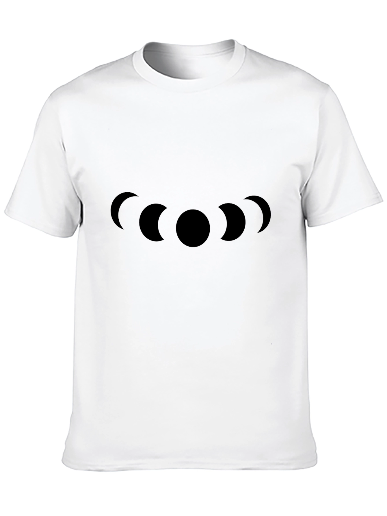 Black Lunar Cycle Graphic T-Shirt - Black Cotton Tee view 10