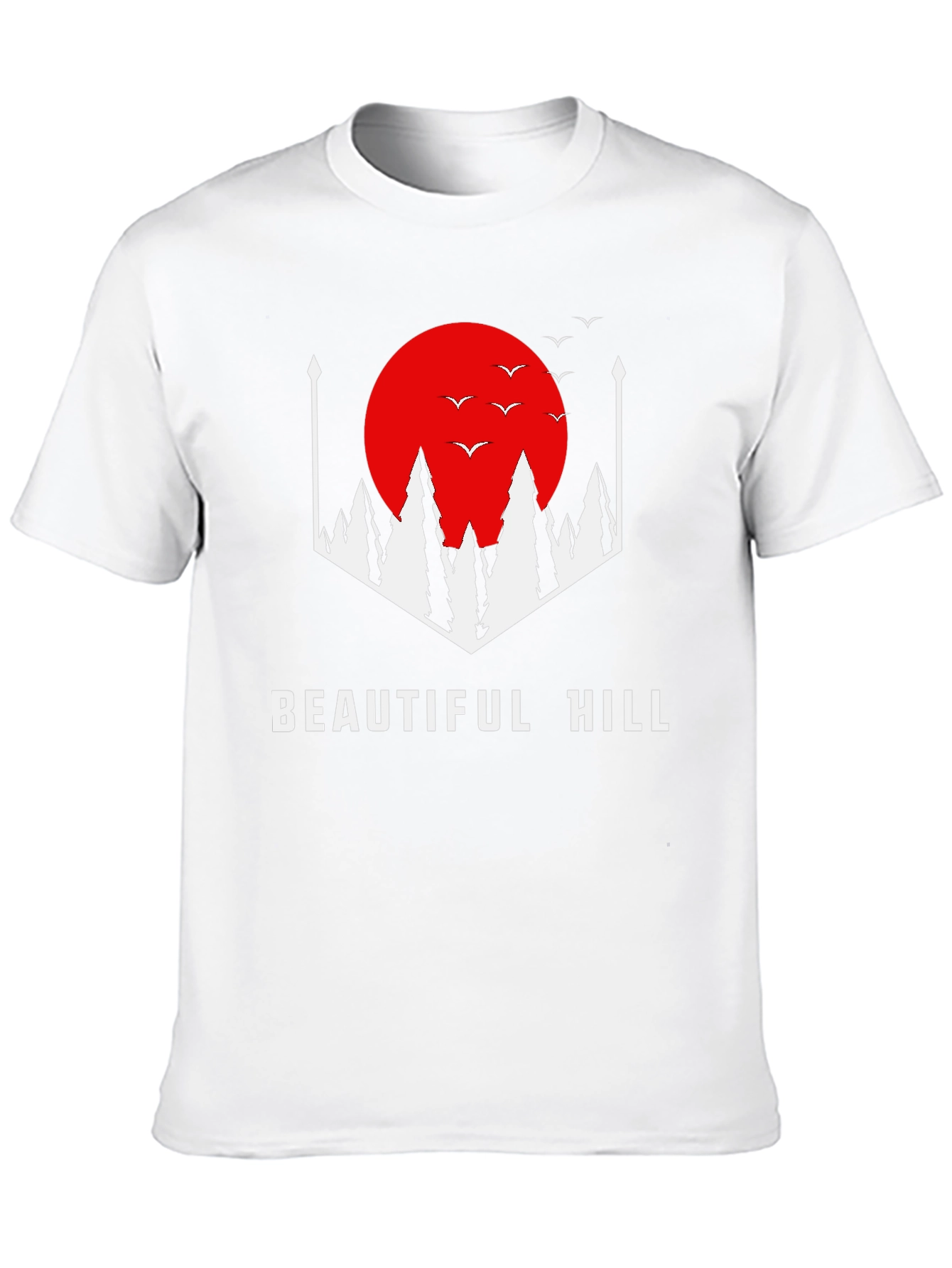 Black Beautiful Hill Graphic Tee - Stylish Comfort view 10