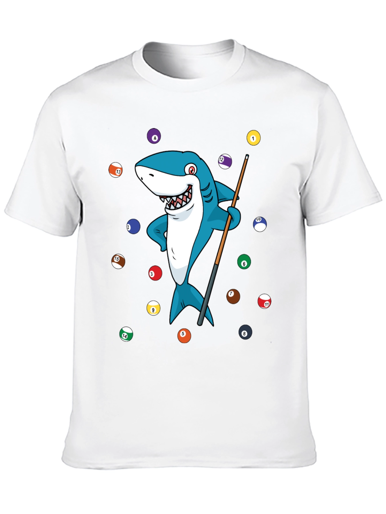 Black Shark Pool Player Graphic Tee view 10