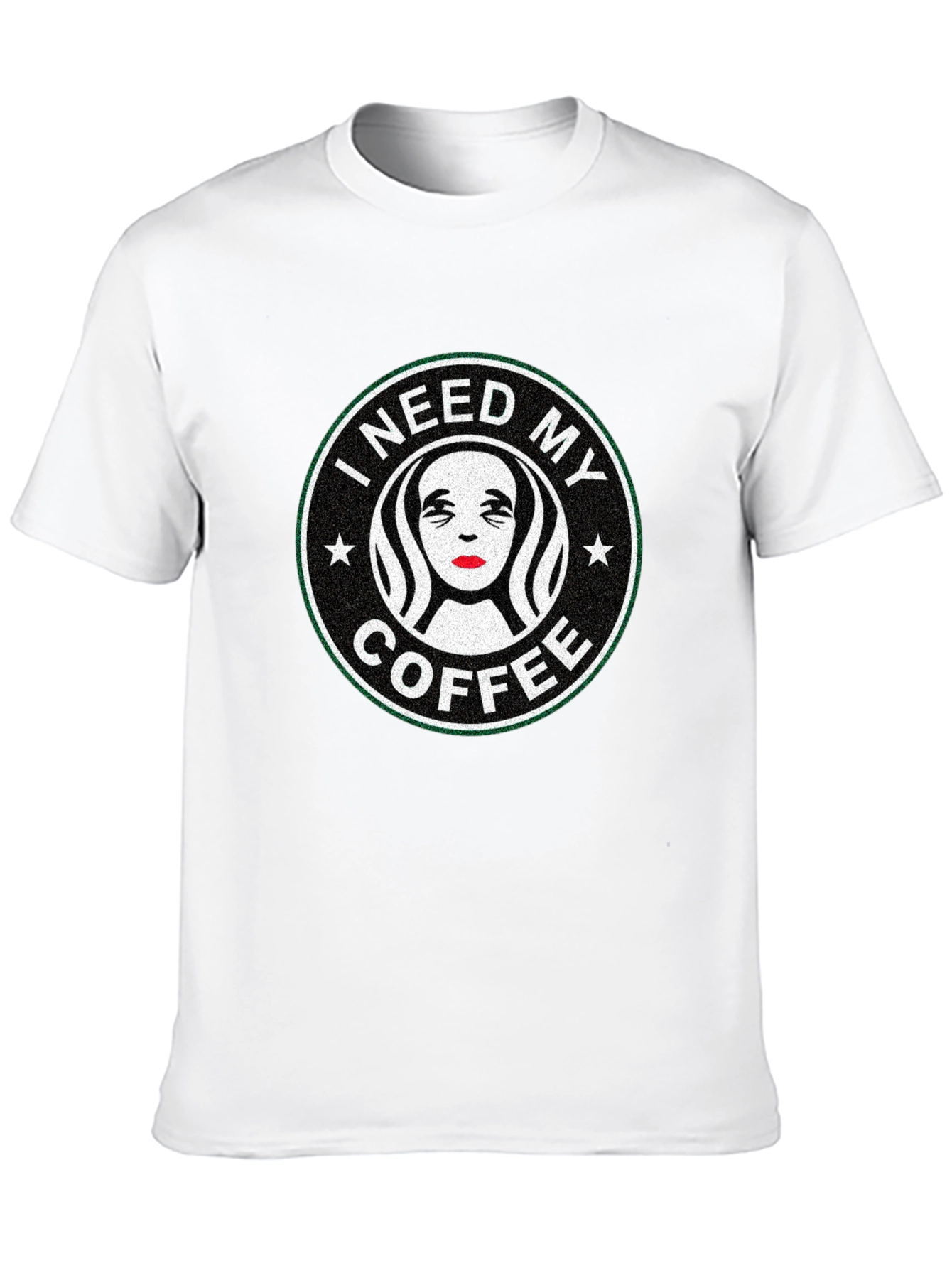 Black I Need My Coffee Graphic Tee - Unisex Black T-Shirt view 10