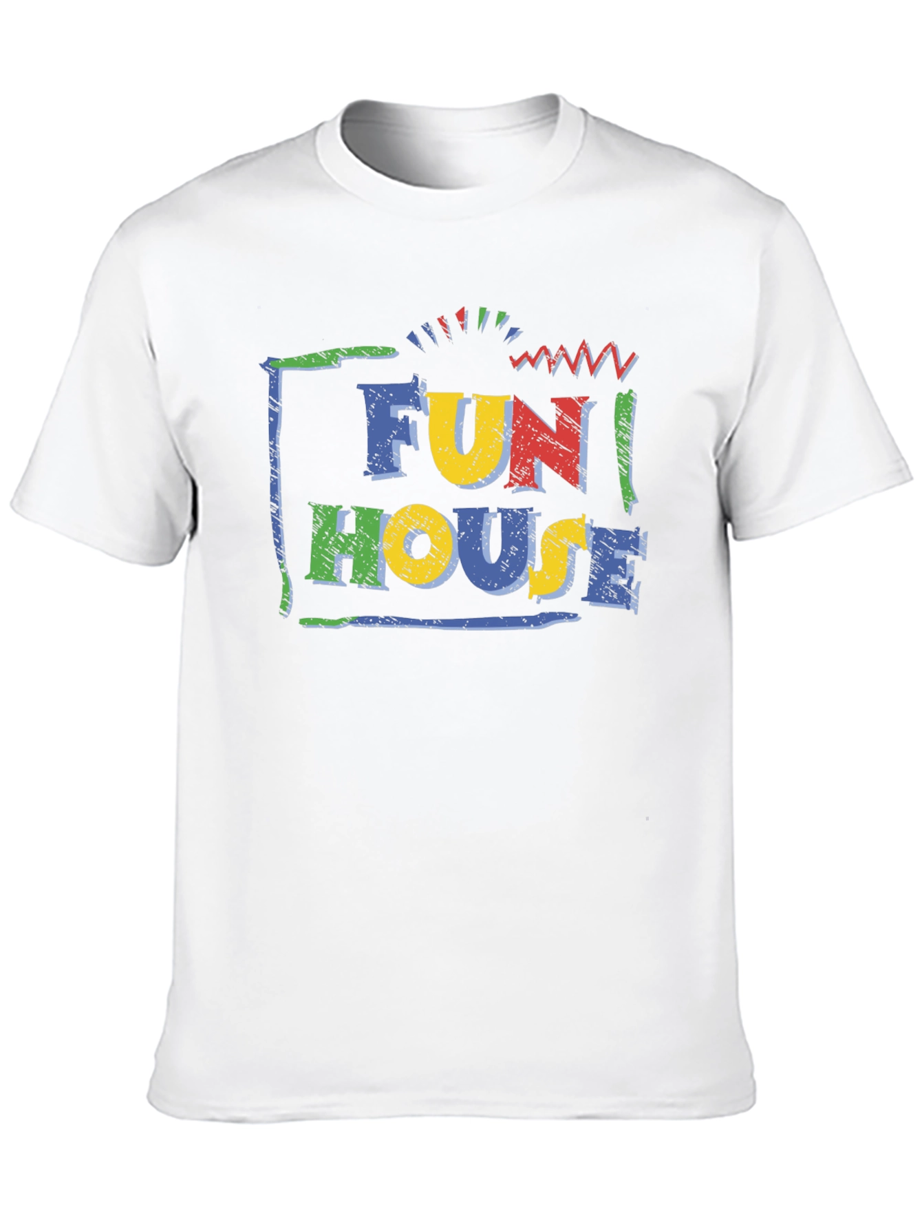 Black Fun House Graphic Tee - Vintage Style Black T-Shirt view 10