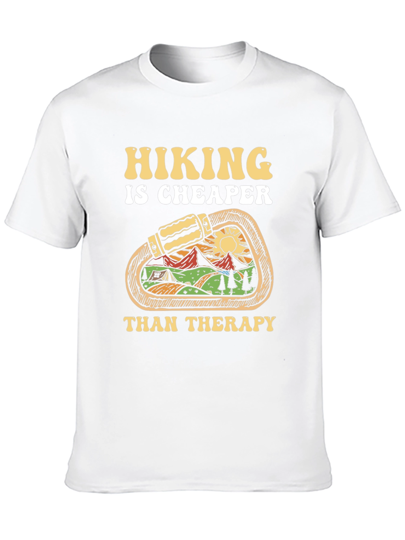Black Hiking is Cheaper Than Therapy T-Shirt view 10