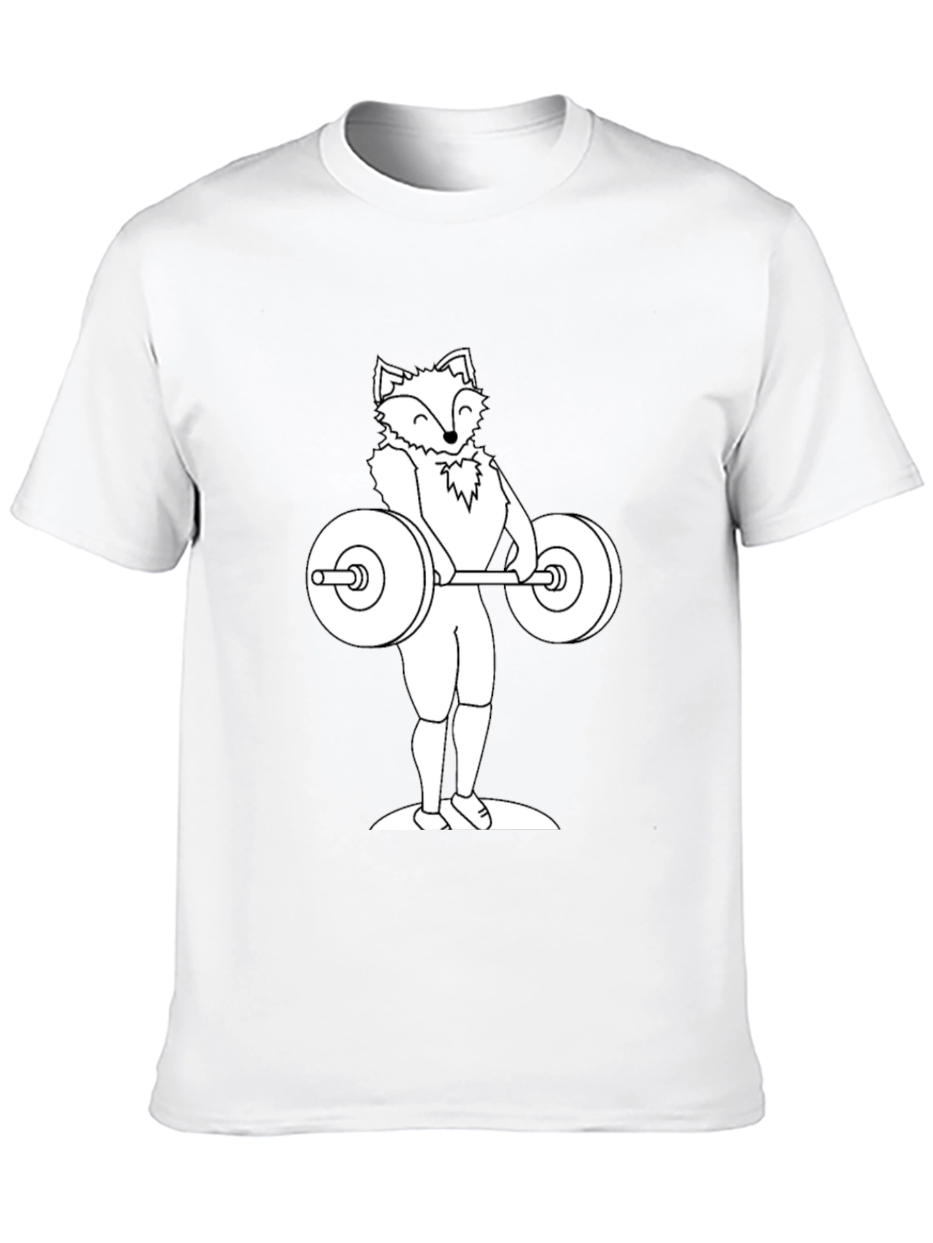 Black Fox Lifting Weights Graphic Tee - Black T-Shirt view 10